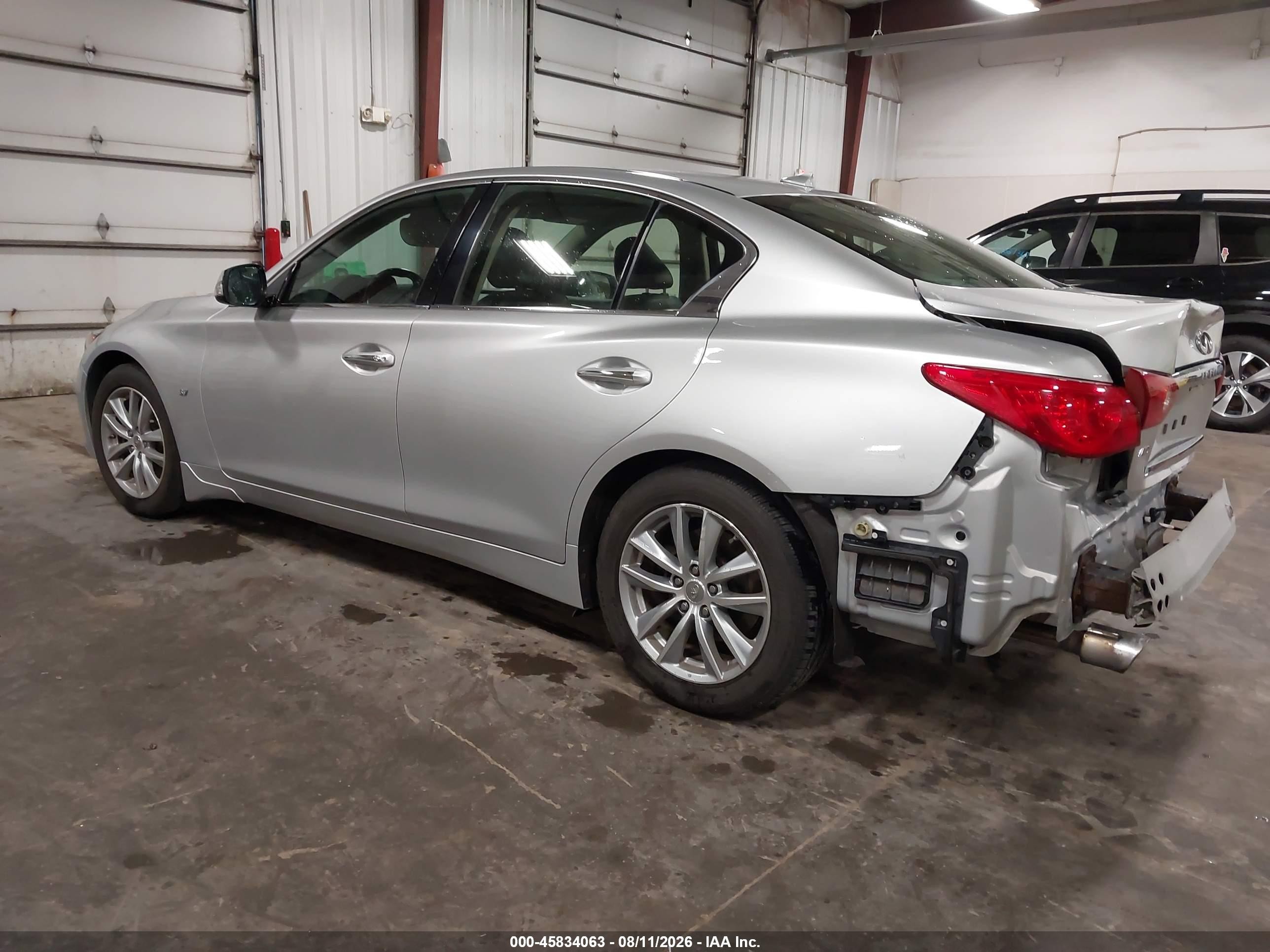 2014 Infiniti Q50 Premium Silver vin: JN1BV7AR2EM701576