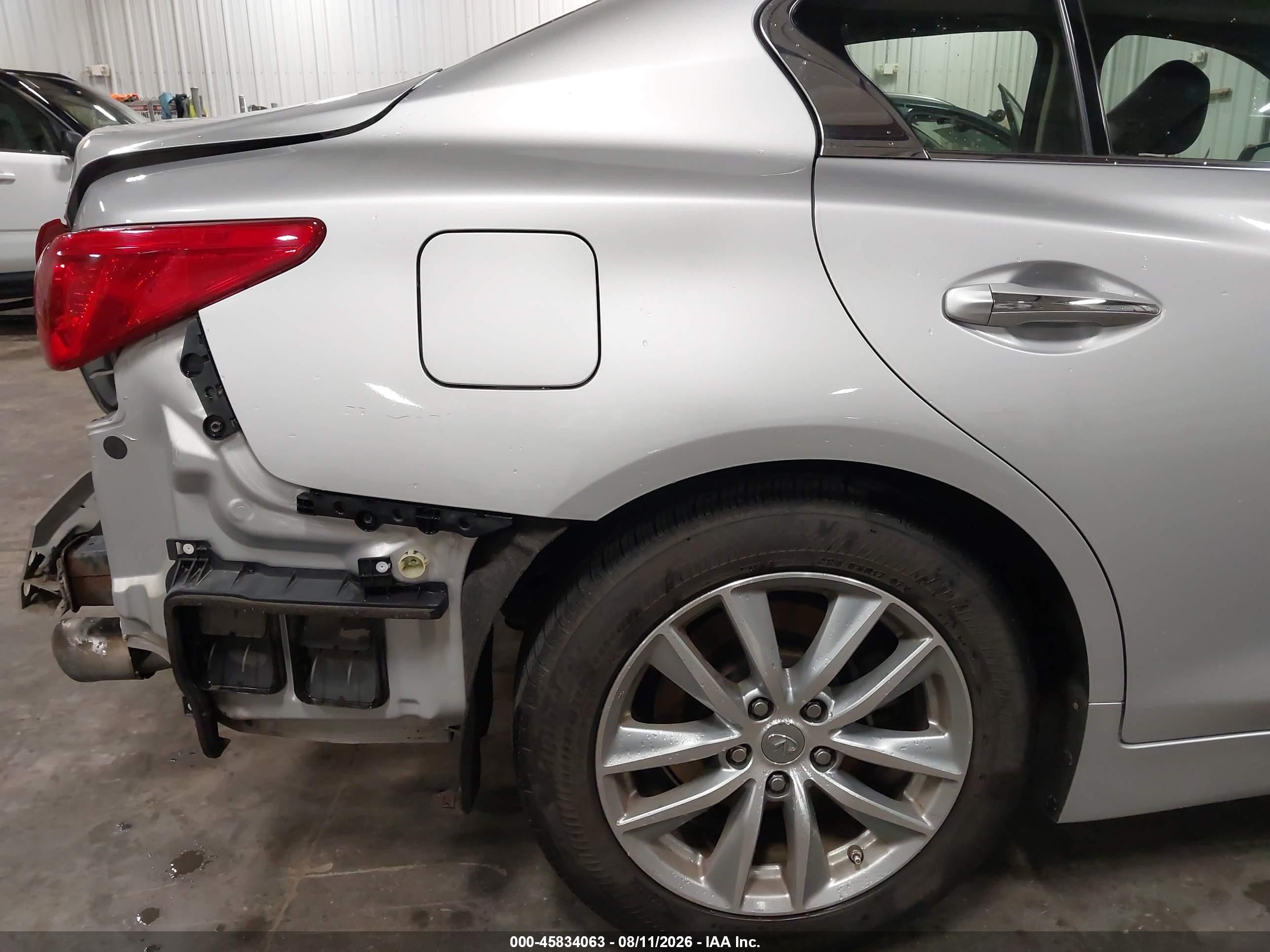 2014 Infiniti Q50 Premium Silver vin: JN1BV7AR2EM701576
