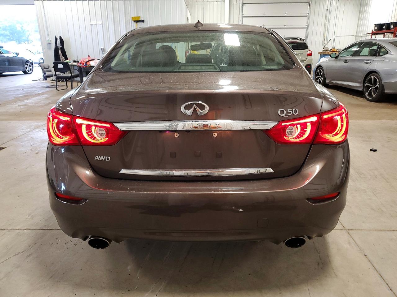2014 Infiniti Q50 Premium Brown vin: JN1BV7AR2EM702971