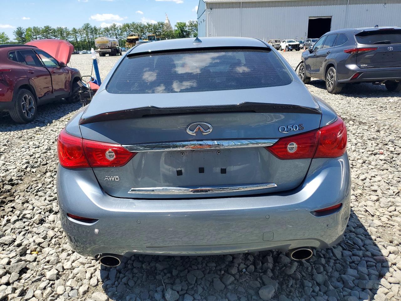 2014 Infiniti Q50 Base Silver vin: JN1BV7AR2EM703523