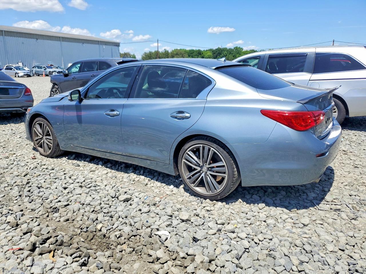 2014 Infiniti Q50 Base Silver vin: JN1BV7AR2EM703523