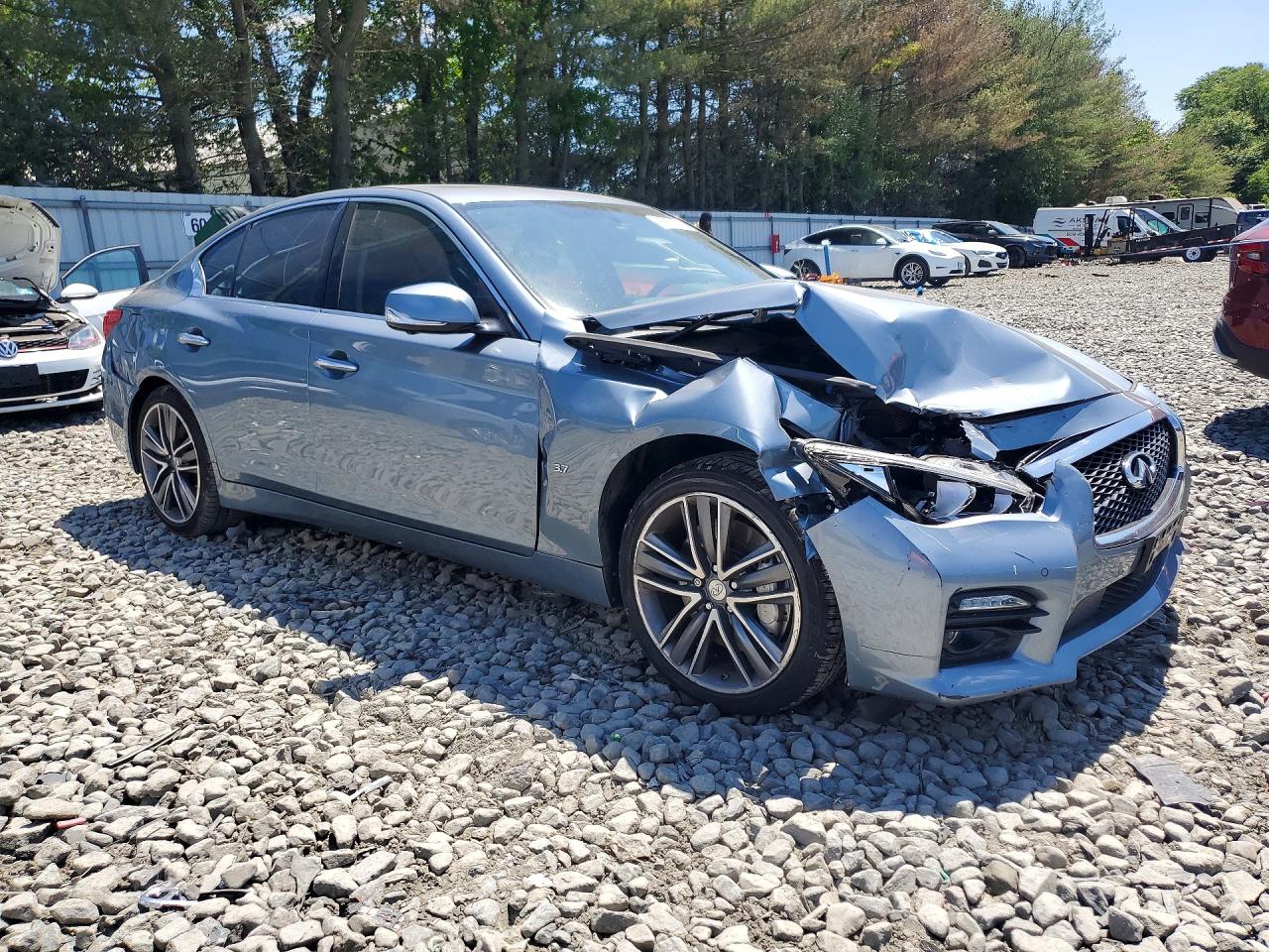 2014 Infiniti Q50 Base Silver vin: JN1BV7AR2EM703523