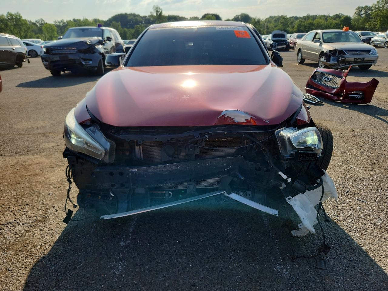 2015 Infiniti Q50 Premium Burgundy vin: JN1BV7AR2FM398803