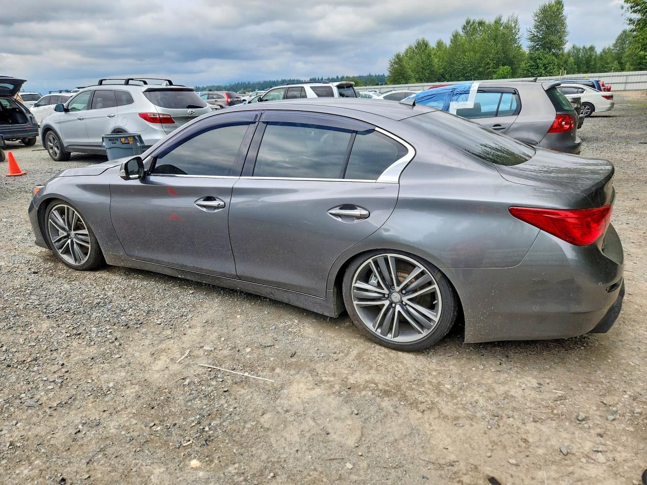 2015 Infiniti Q50 Base Gray vin: JN1BV7AR2FM400713