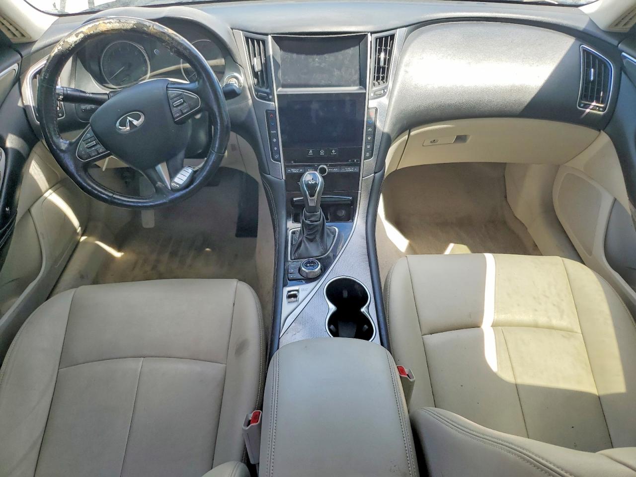 2015 Infiniti Q50 Base White vin: JN1BV7AR2FM401926