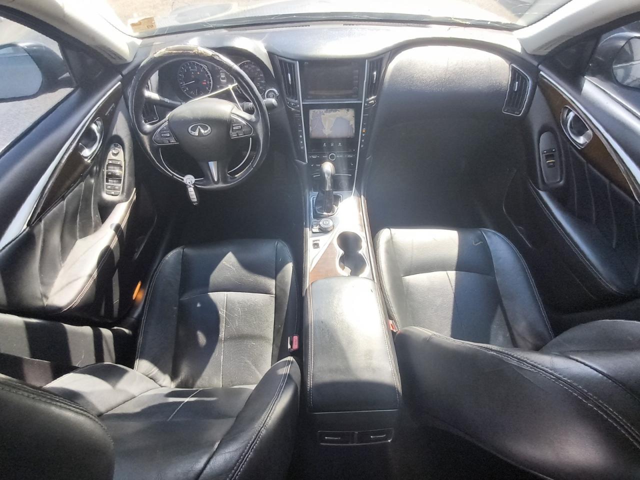 2015 Infiniti Q50 Premium Gray vin: JN1BV7AR2FM406219 Damage: Radio Display/Touch Screen, Inoperable, Repair Required