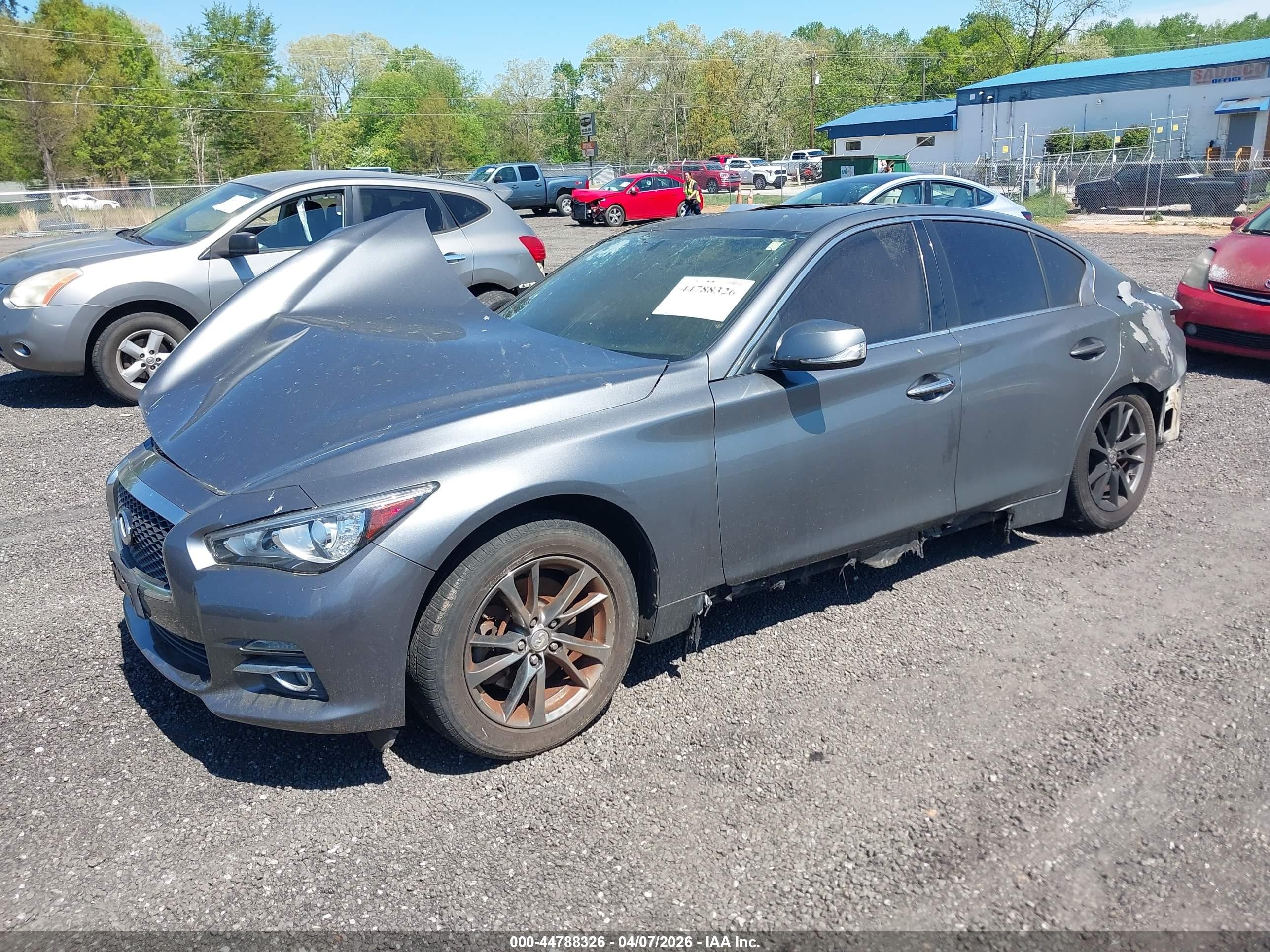 2015 Infiniti Q50   Gray vin: JN1BV7AR2FM420394