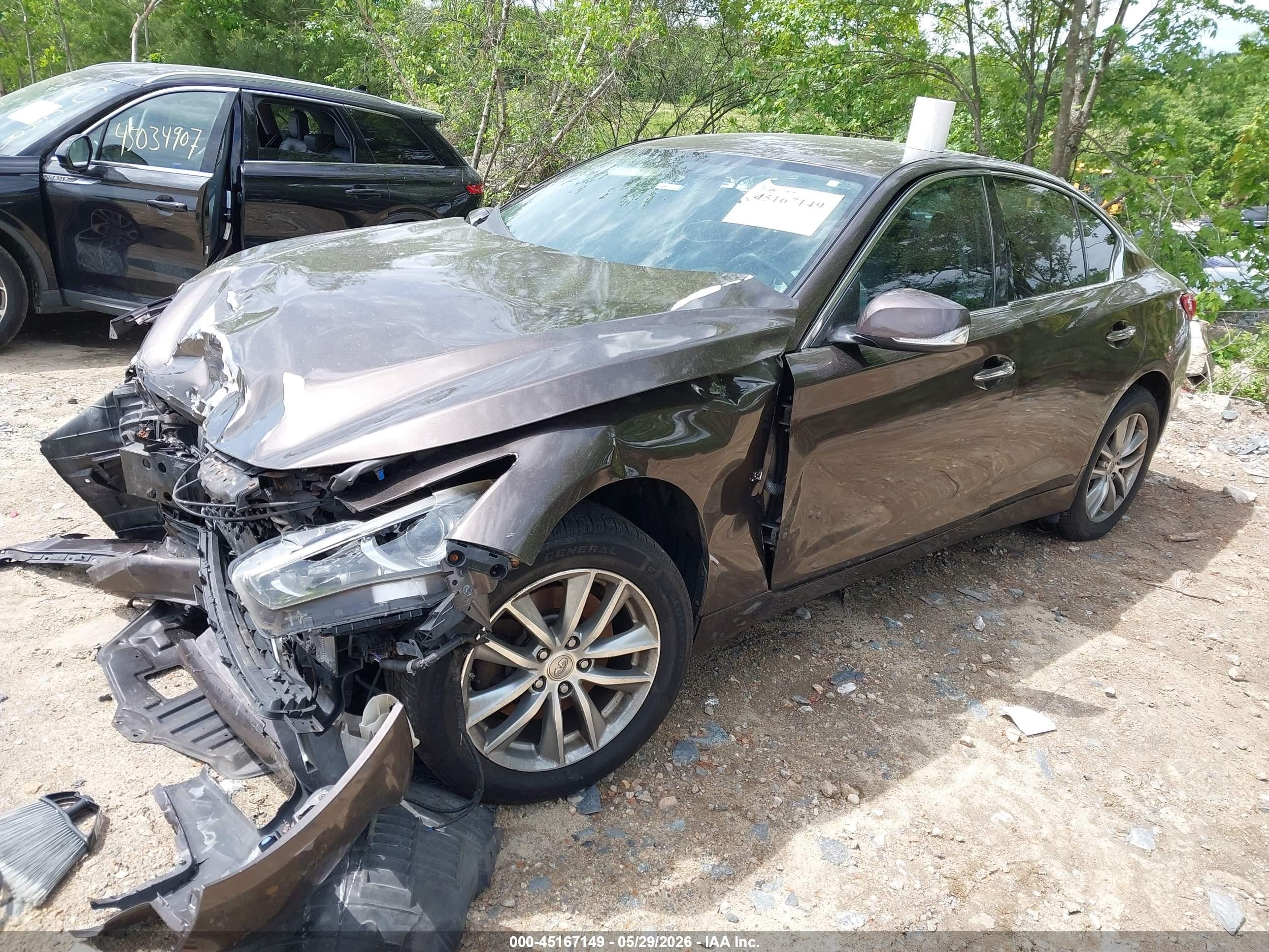 2014 Infiniti Q50 Dark Brown vin: JN1BV7AR3EM687994