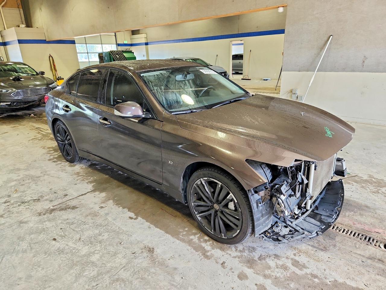 2014 Infiniti Q50 Base Brown vin: JN1BV7AR3EM688756