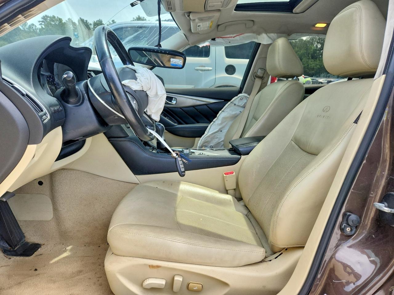 2014 Infiniti Q50 Premium Brown vin: JN1BV7AR3EM693715