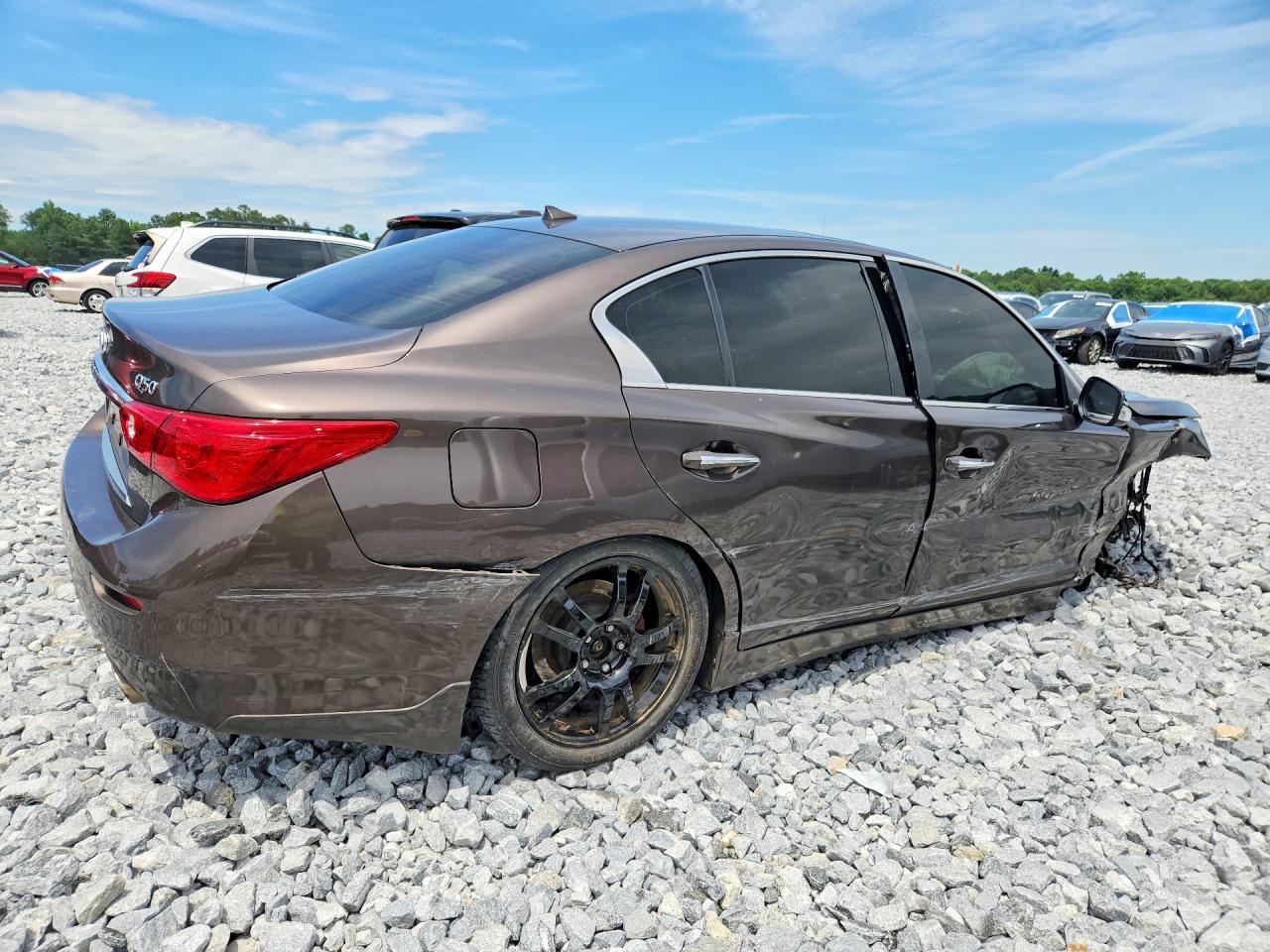 2014 Infiniti Q50 Premium Brown vin: JN1BV7AR3EM693715