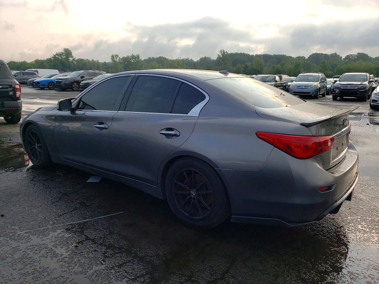 2014 Infiniti Q50 Base Gray vin: JN1BV7AR3EM694055