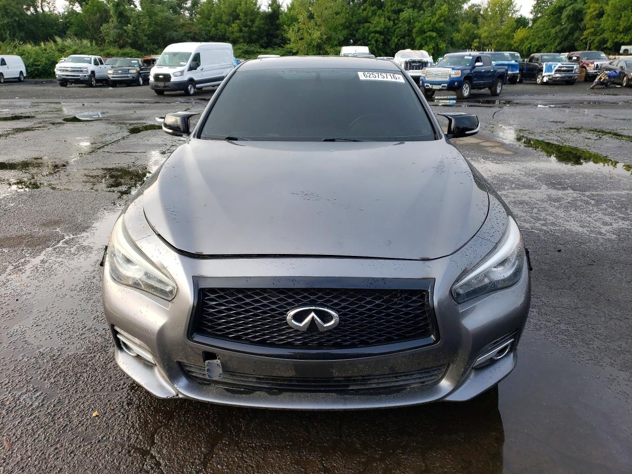 2014 Infiniti Q50 Base Gray vin: JN1BV7AR3EM694055
