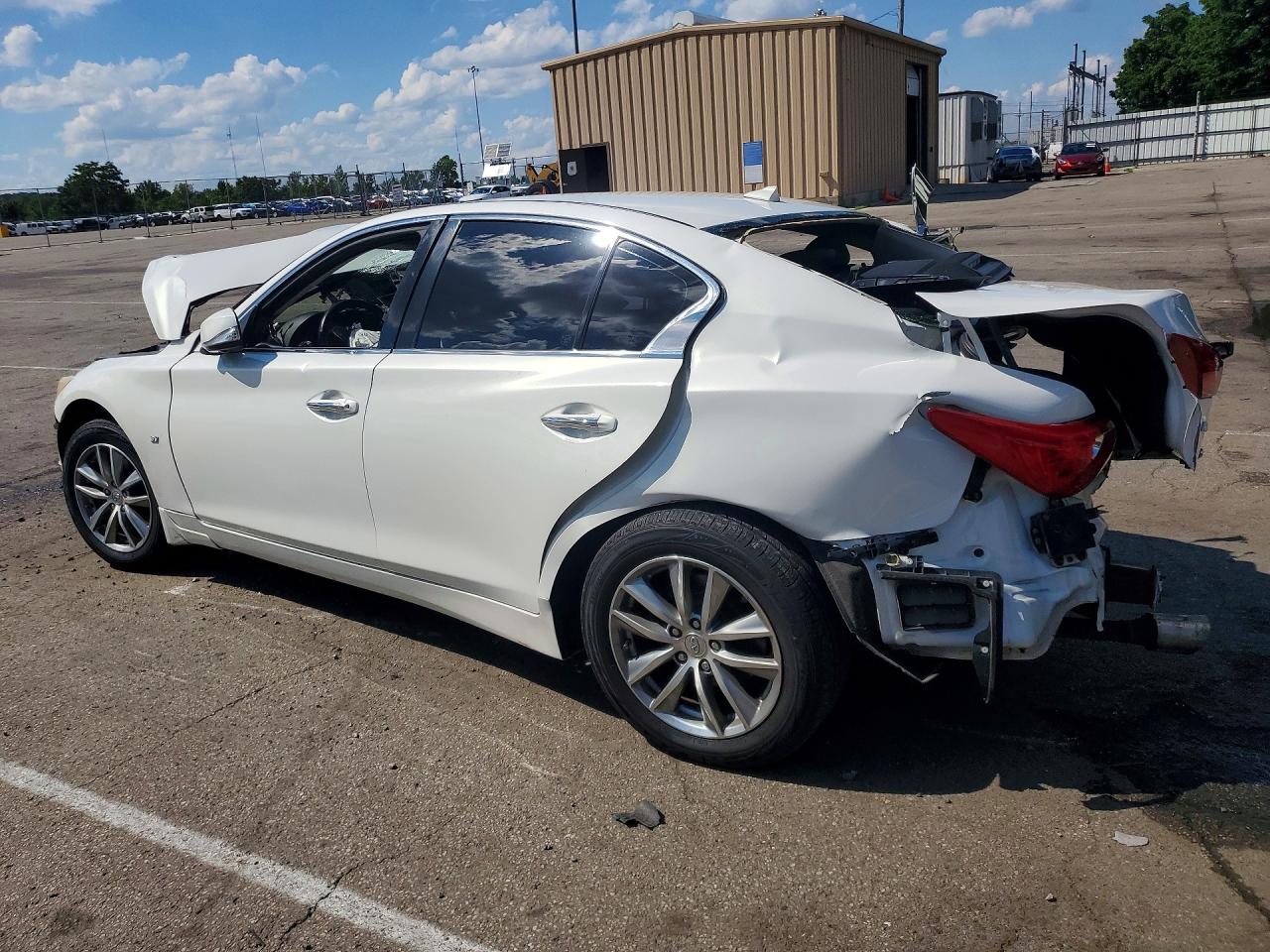 2014 Infiniti Q50 Premium White vin: JN1BV7AR3EM695349
