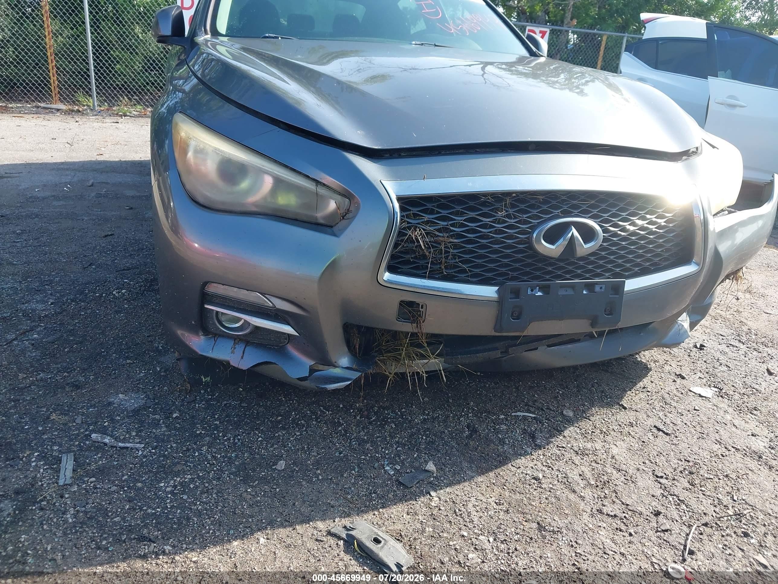 2014 Infiniti Q50 Premium Gray vin: JN1BV7AR3EM701022