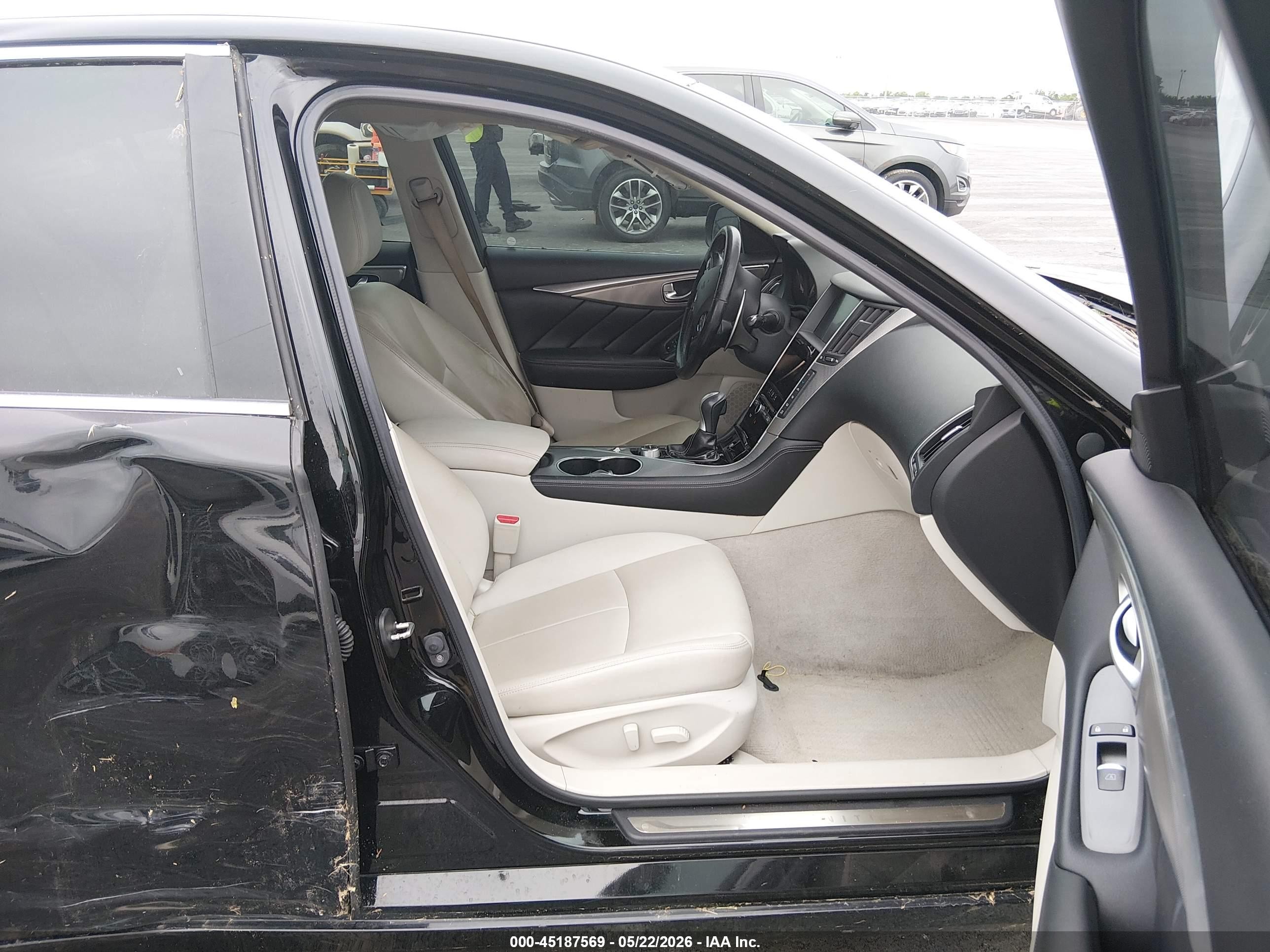 2015 Infiniti Q50 Черный vin: JN1BV7AR3FM399930