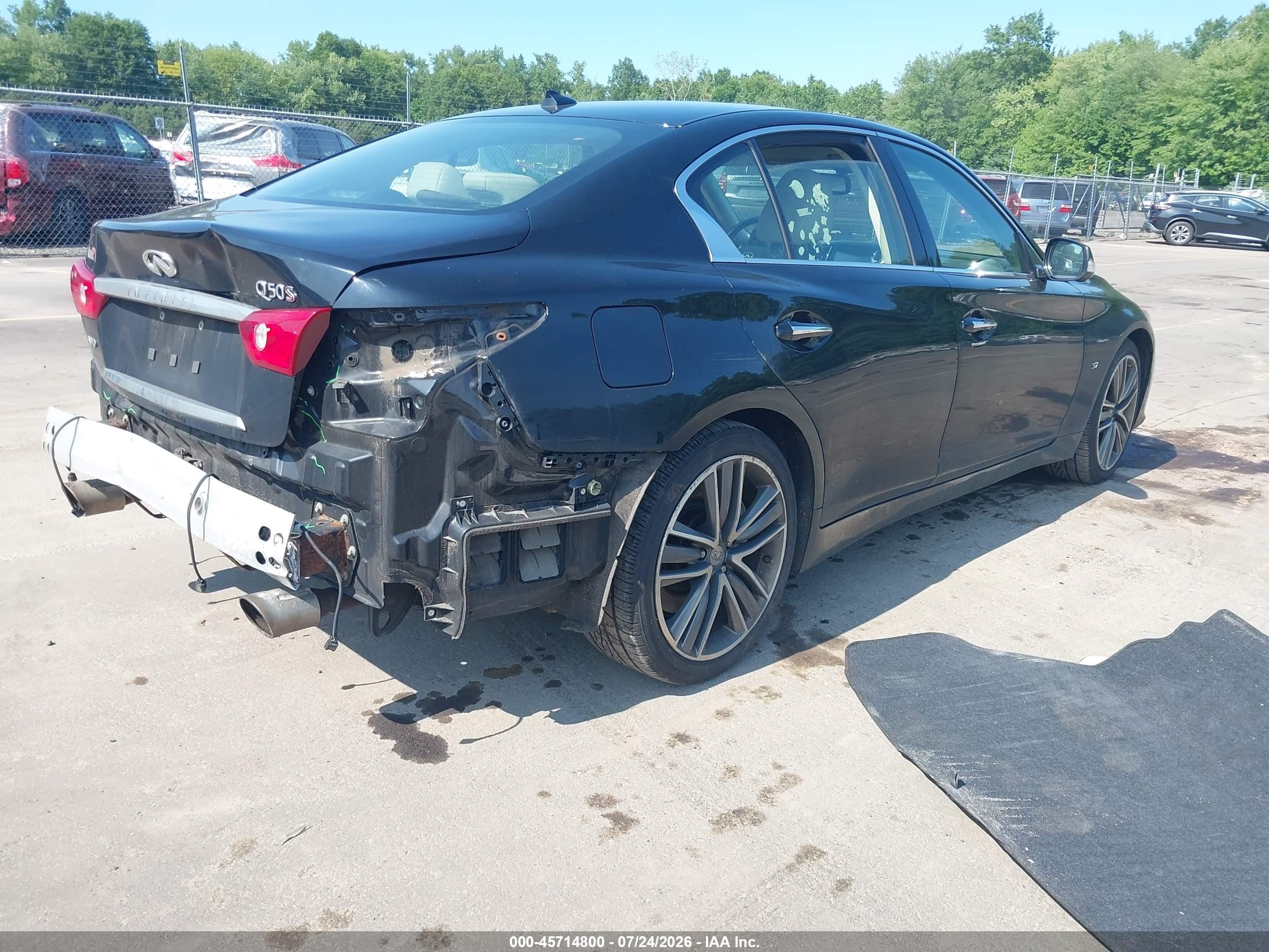 2015 Infiniti Q50 Sport Черный vin: JN1BV7AR3FM400736