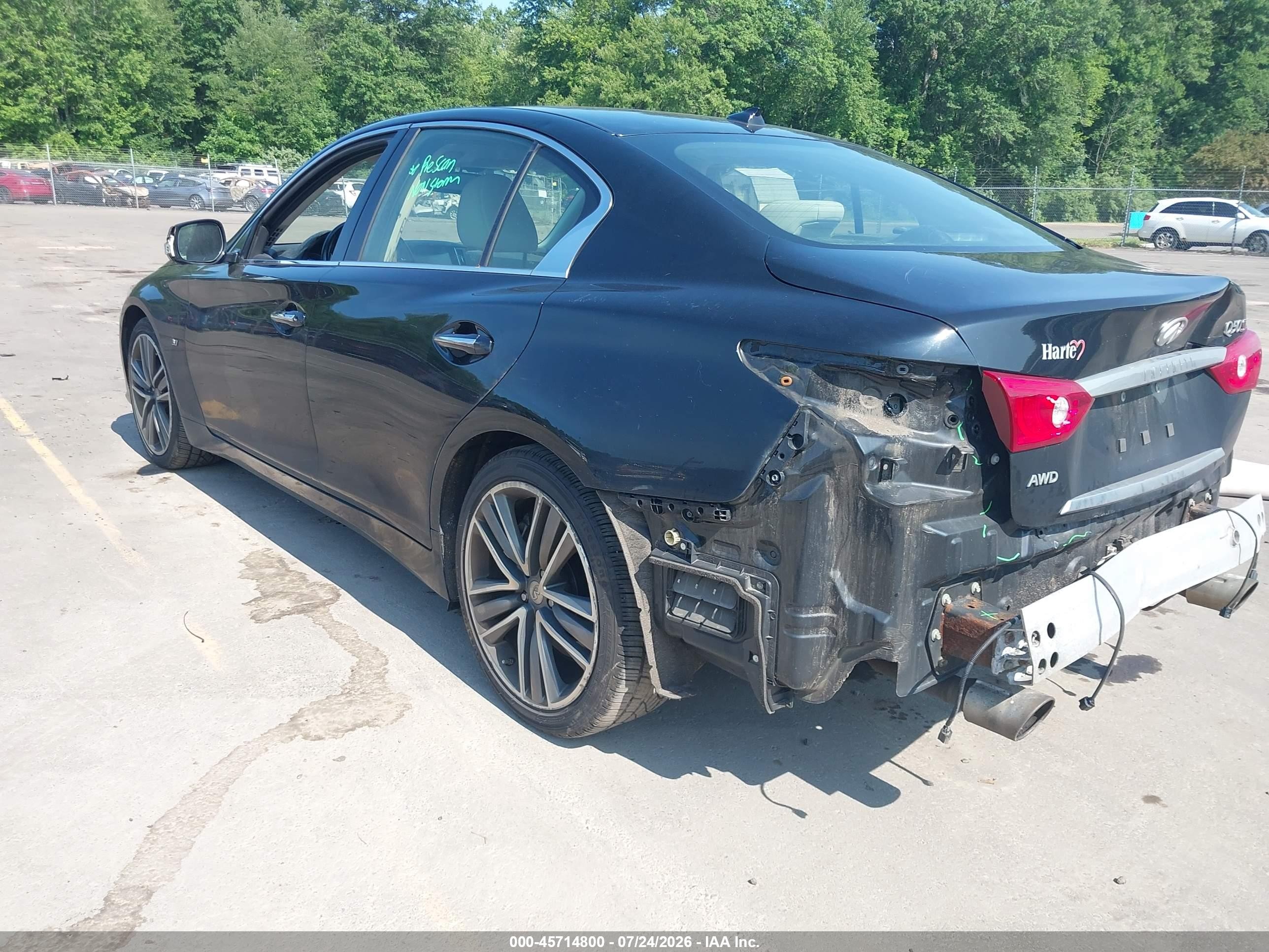 2015 Infiniti Q50 Sport Черный vin: JN1BV7AR3FM400736