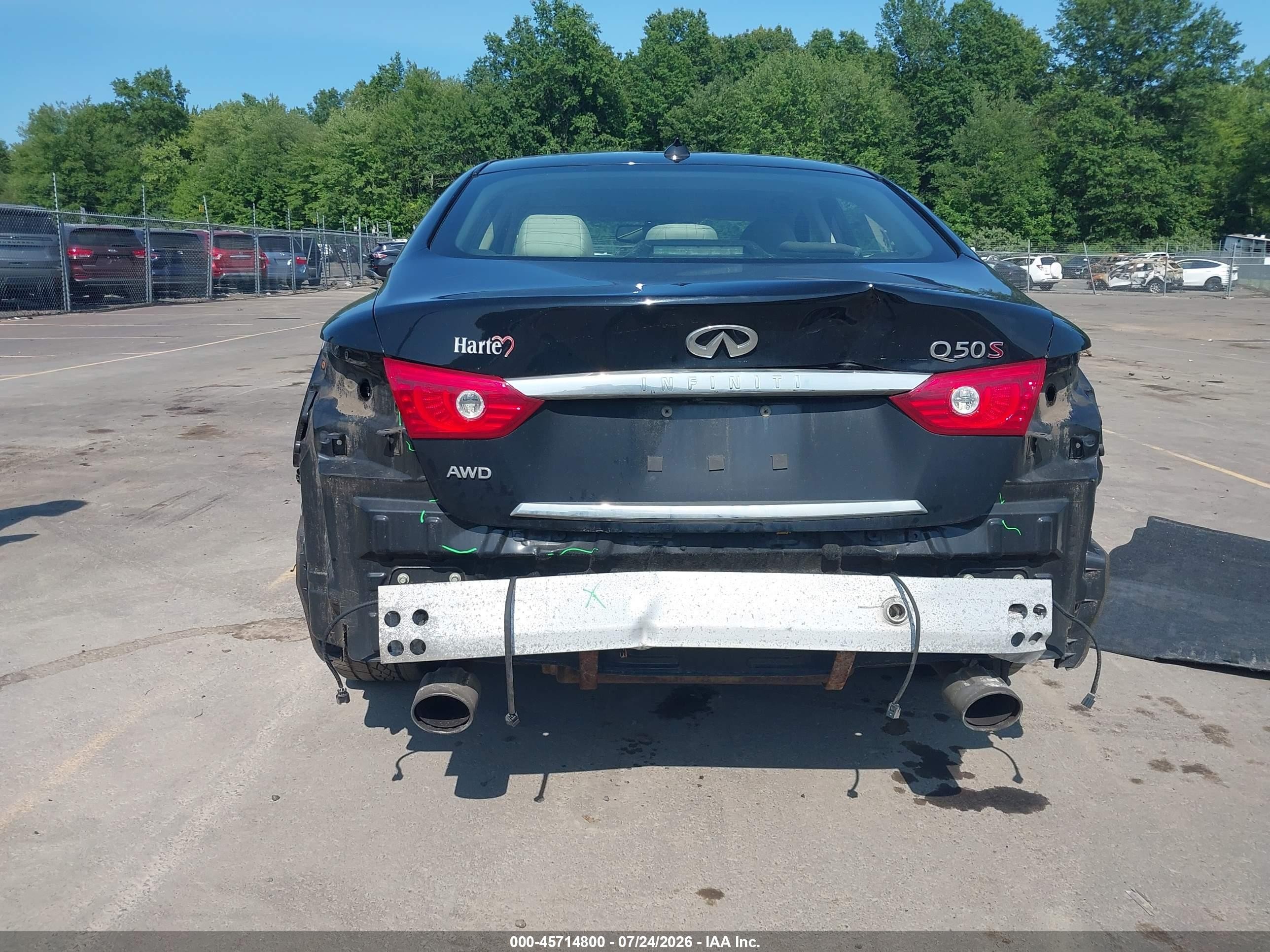 2015 Infiniti Q50 Sport Черный vin: JN1BV7AR3FM400736