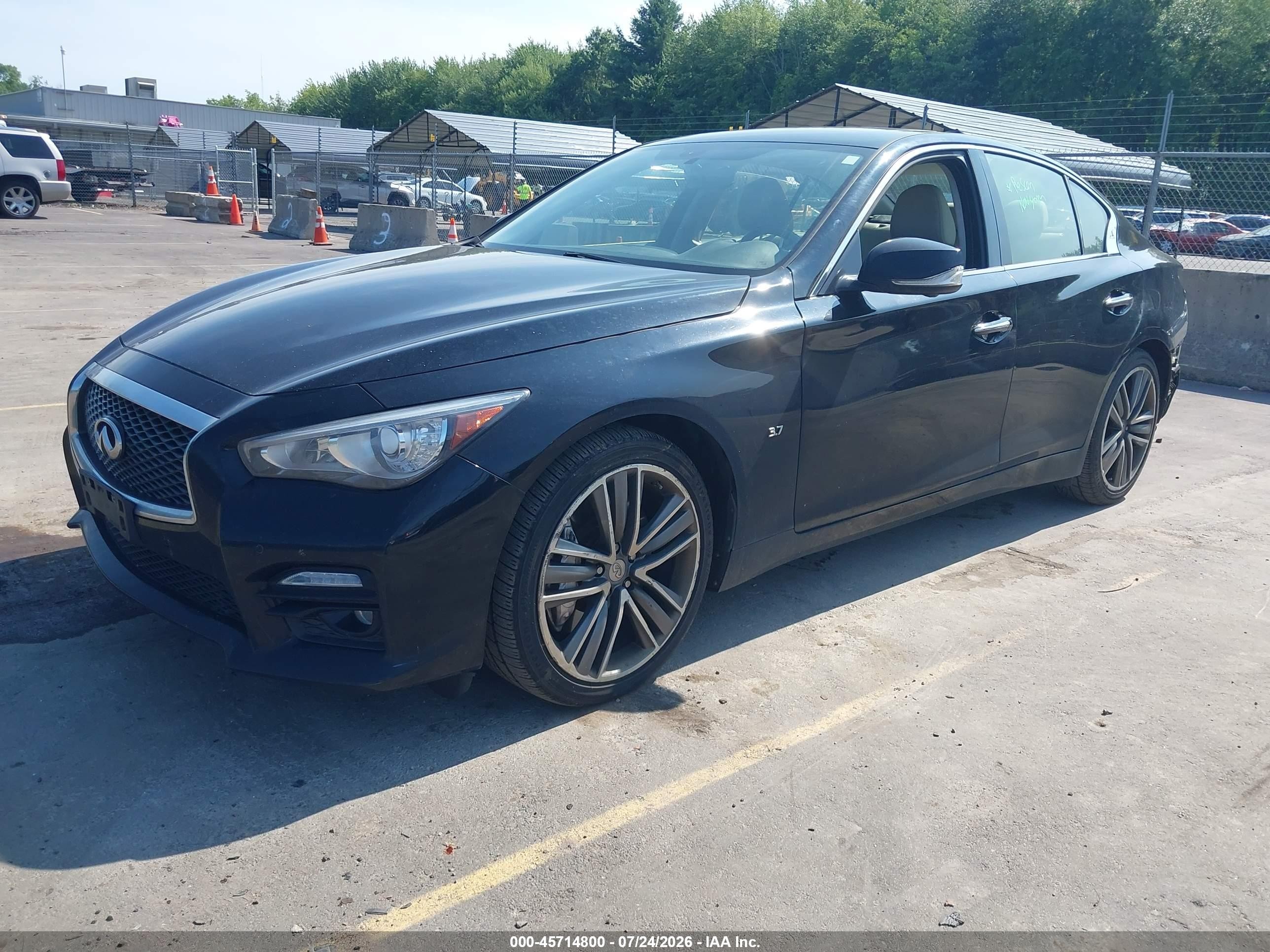 2015 Infiniti Q50 Sport Черный vin: JN1BV7AR3FM400736