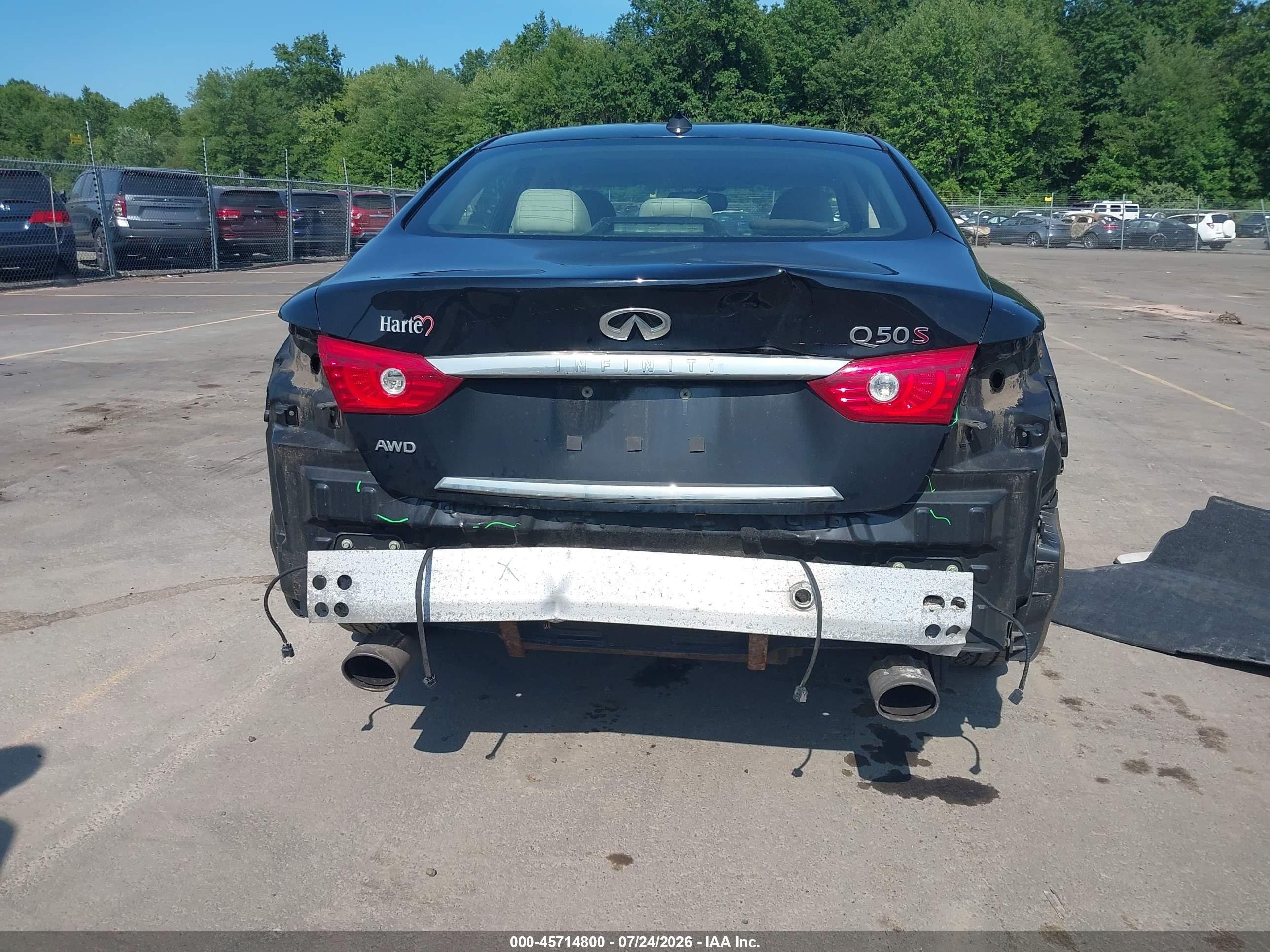 2015 Infiniti Q50 Sport Черный vin: JN1BV7AR3FM400736