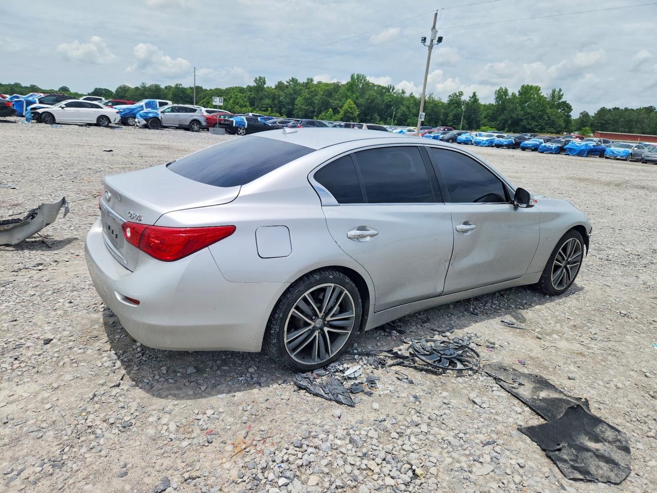 2015 Infiniti Q50 Sport Silver vin: JN1BV7AR3FM408531