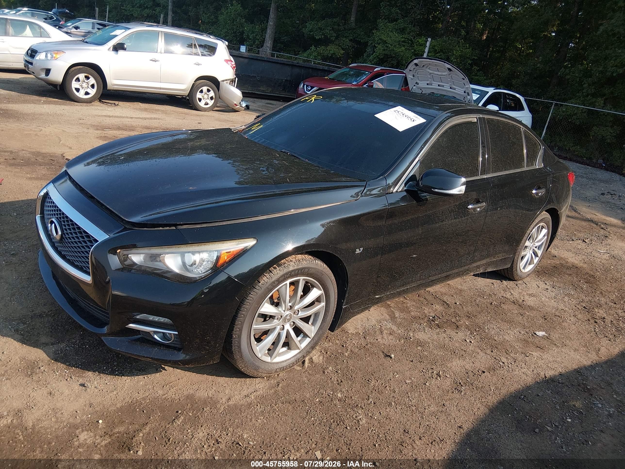 2015 Infiniti Q50   Black vin: JN1BV7AR3FM410019