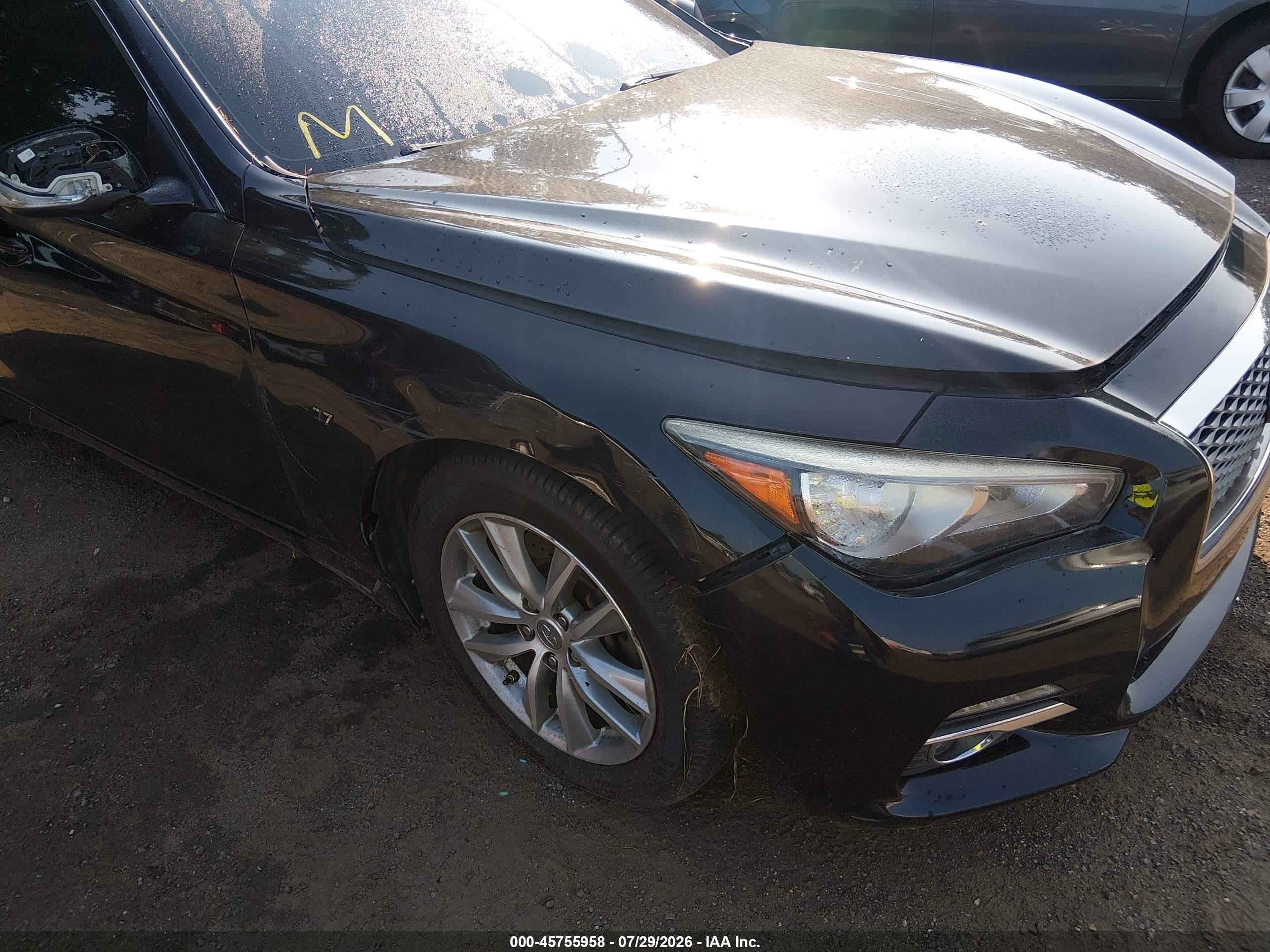 2015 Infiniti Q50   Black vin: JN1BV7AR3FM410019