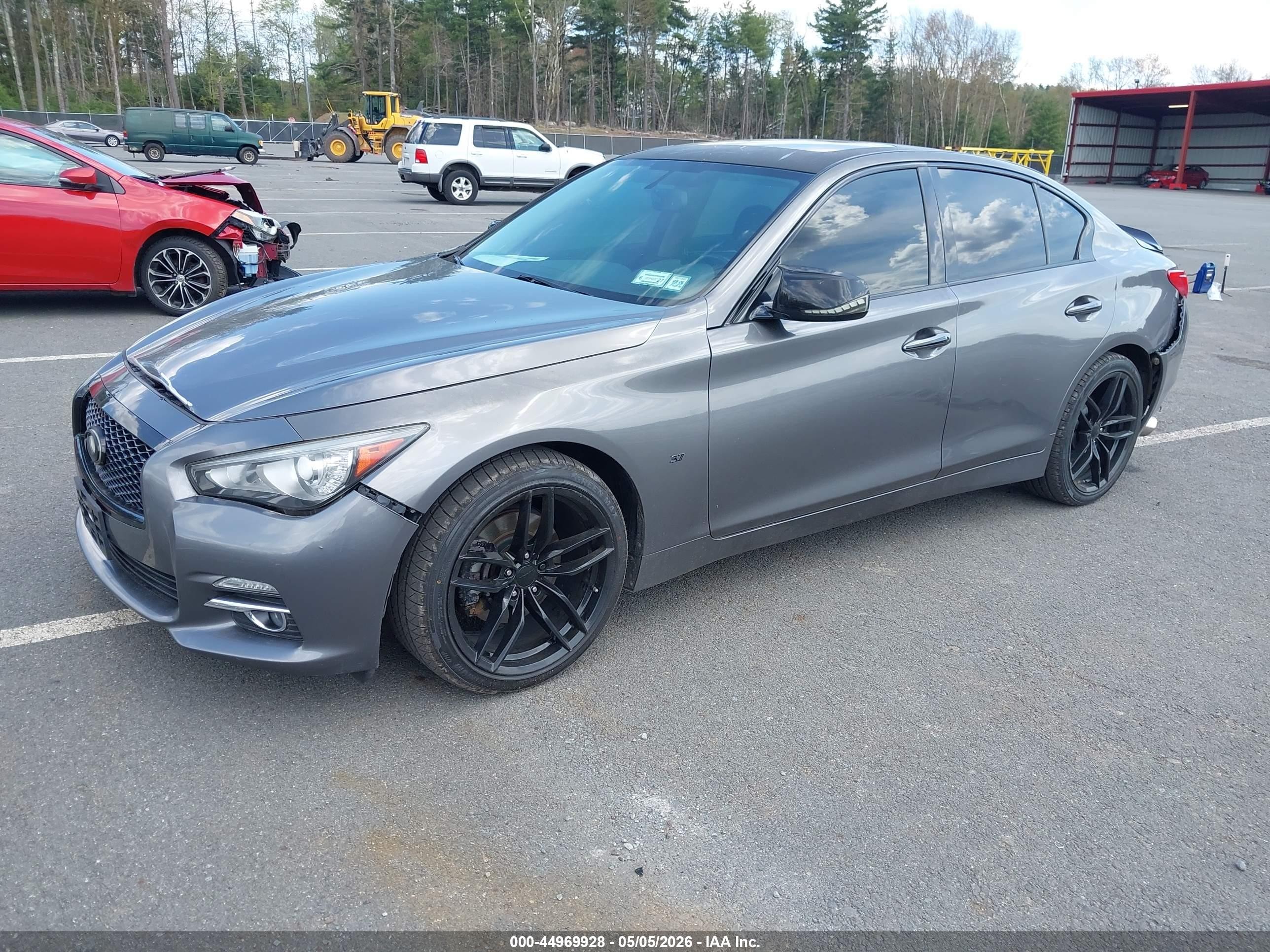 2015 Infiniti Q50 Premium Gray vin: JN1BV7AR3FM419075