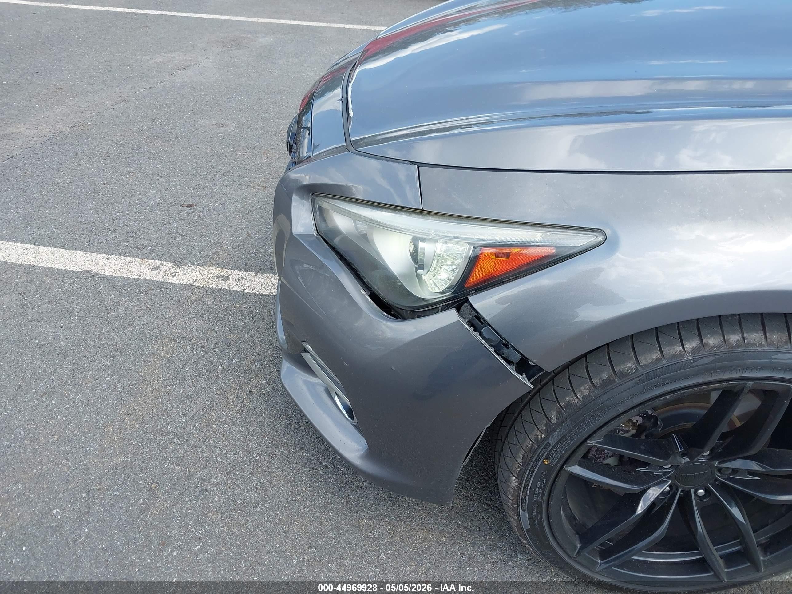 2015 Infiniti Q50 Premium Gray vin: JN1BV7AR3FM419075