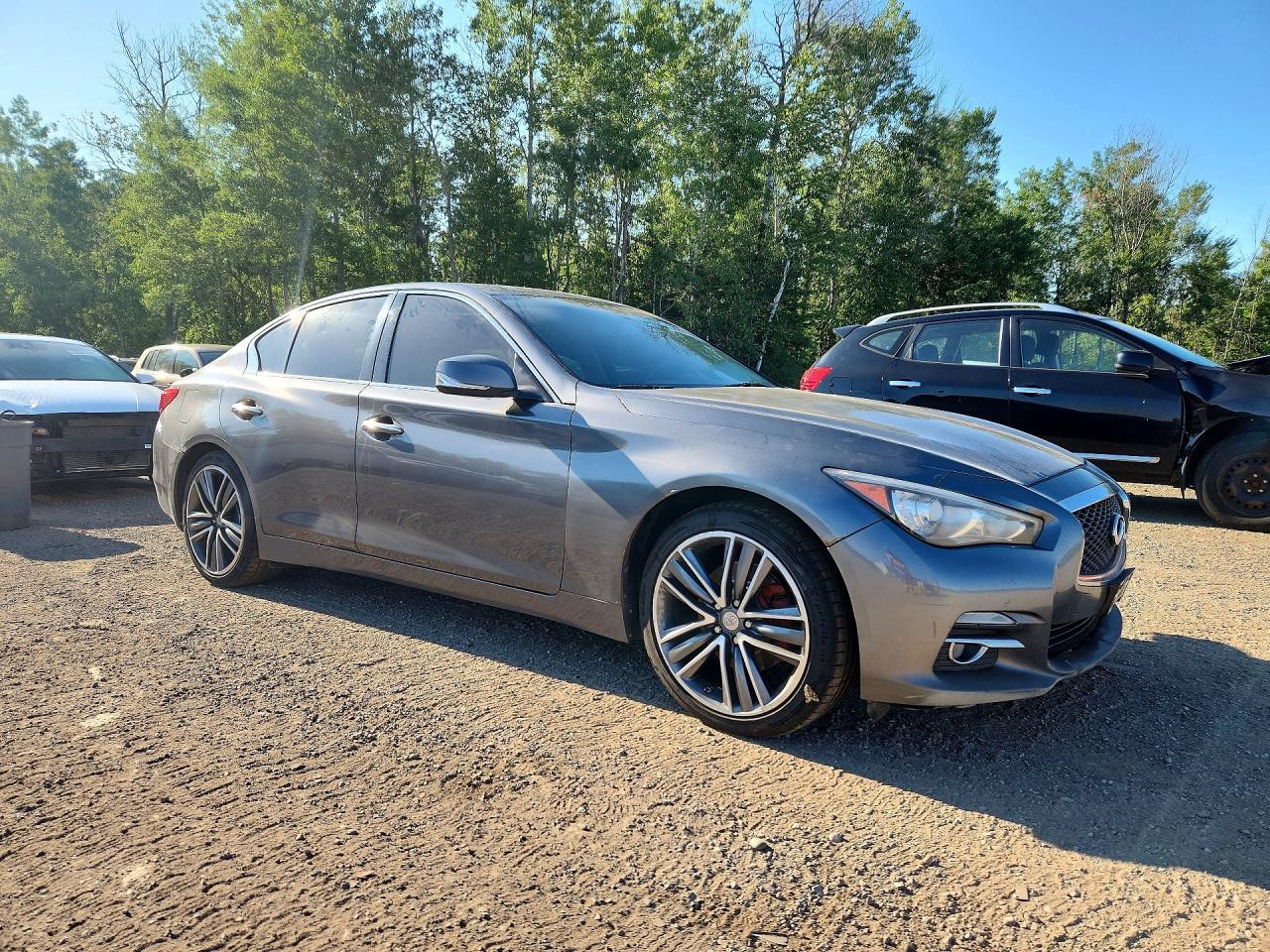 2015 Infiniti Q50 Base Gray vin: JN1BV7AR3FM420467