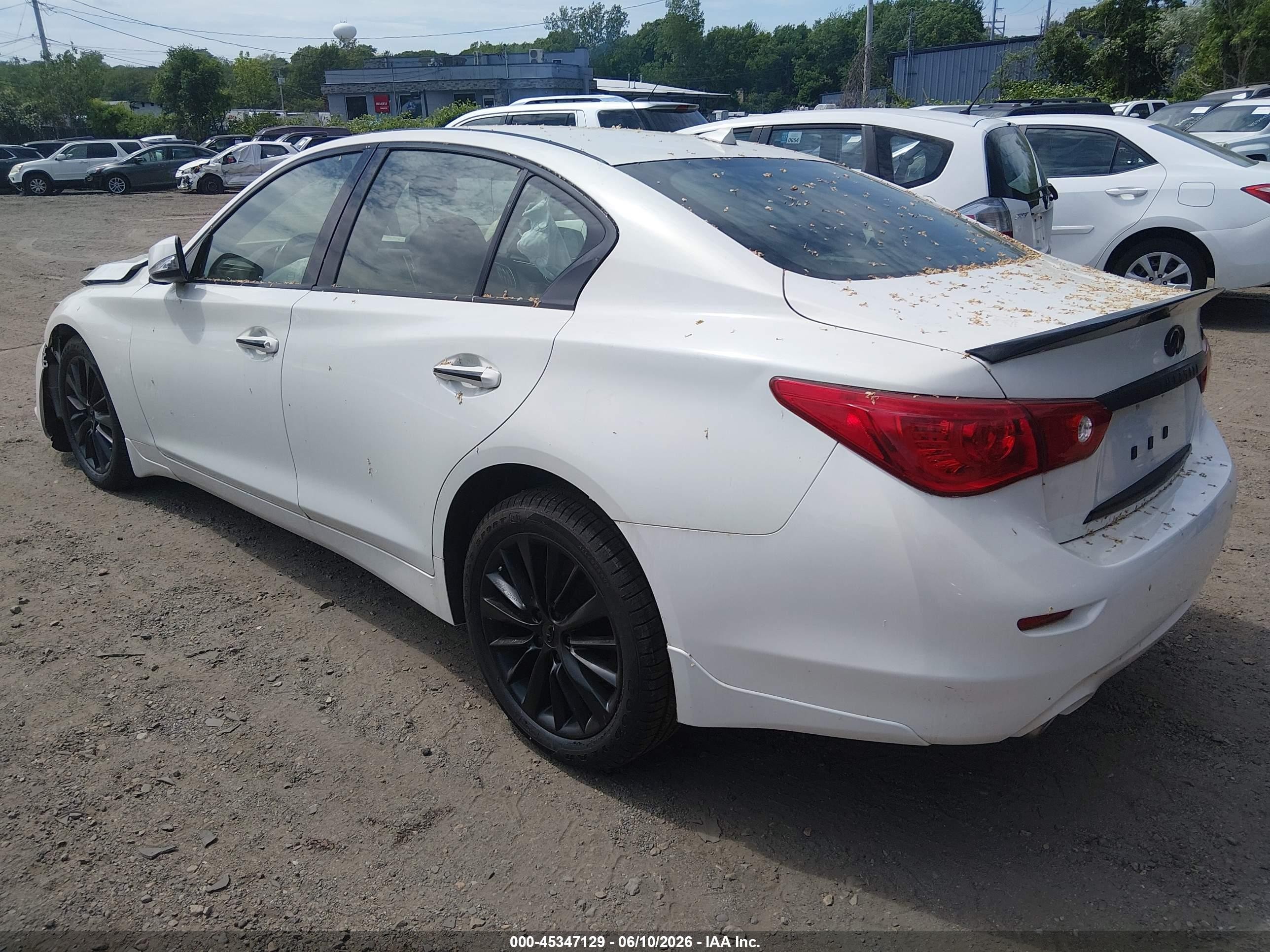 2015 Infiniti Q50 Premium White vin: JN1BV7AR3FM423093