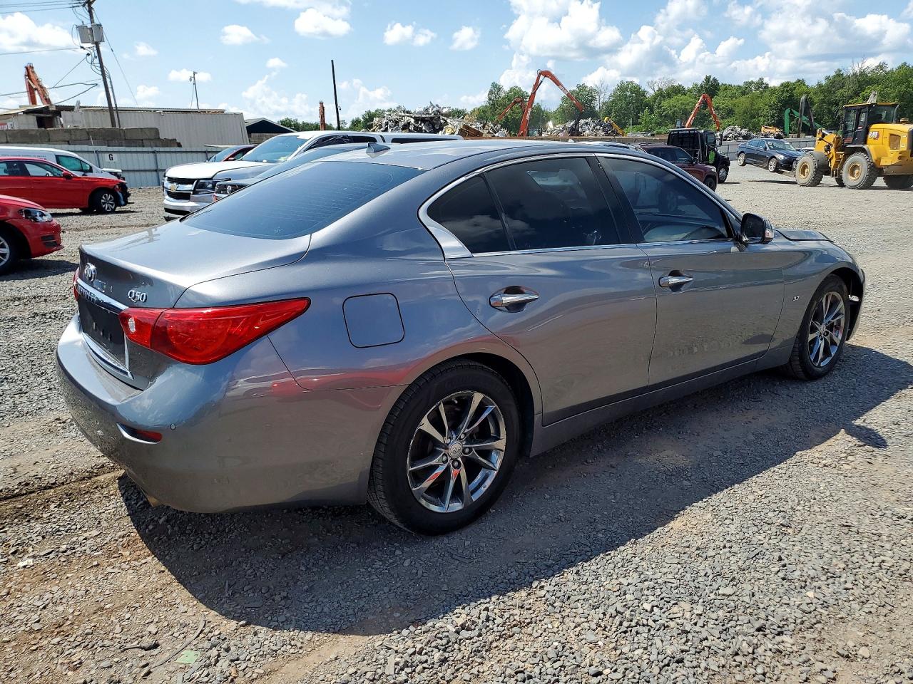 2015 Infiniti Q50 Premium Серый vin: JN1BV7AR3FM423272