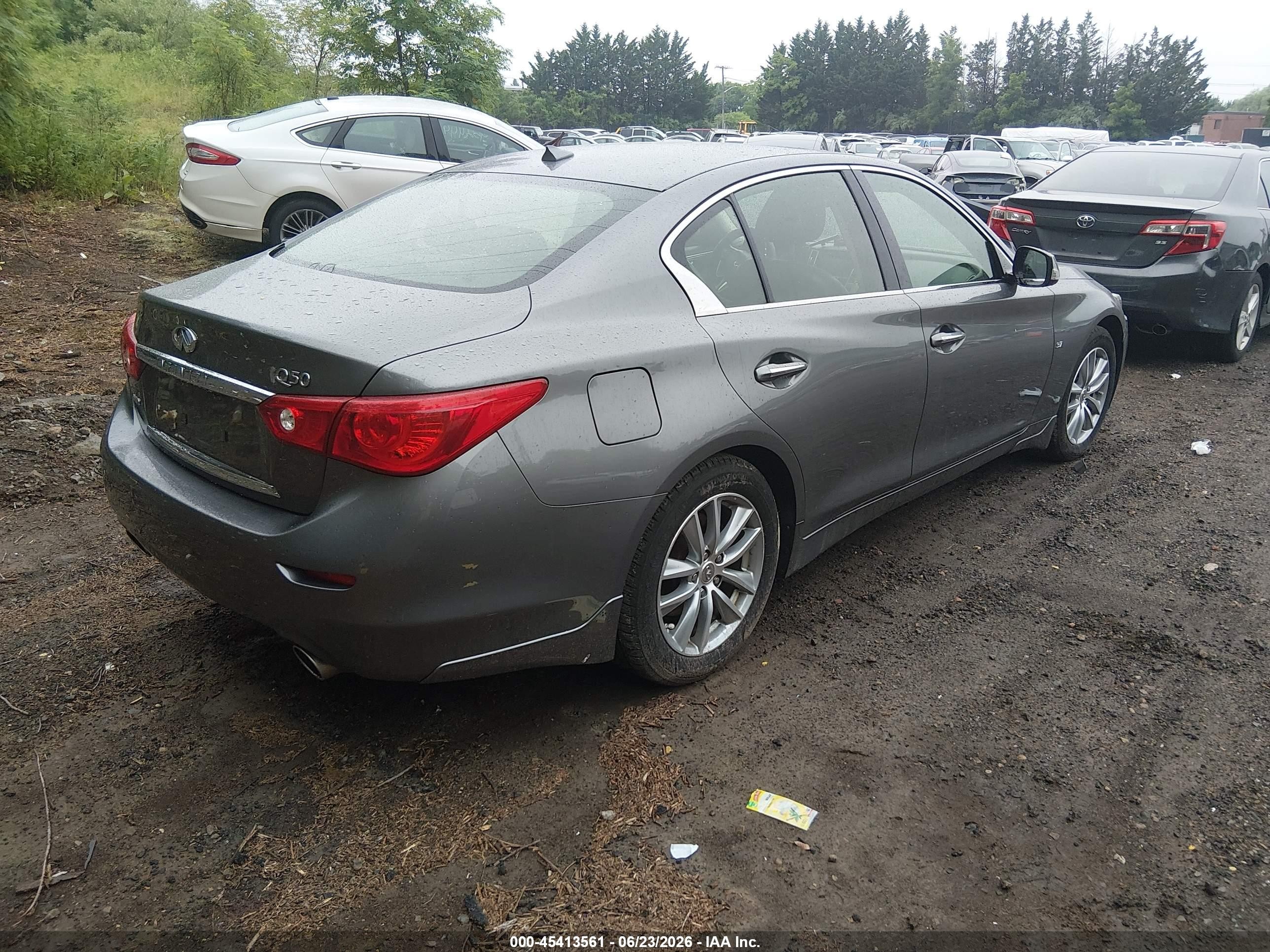 2014 Infiniti Q50 Premium Серый vin: JN1BV7AR4EM684831