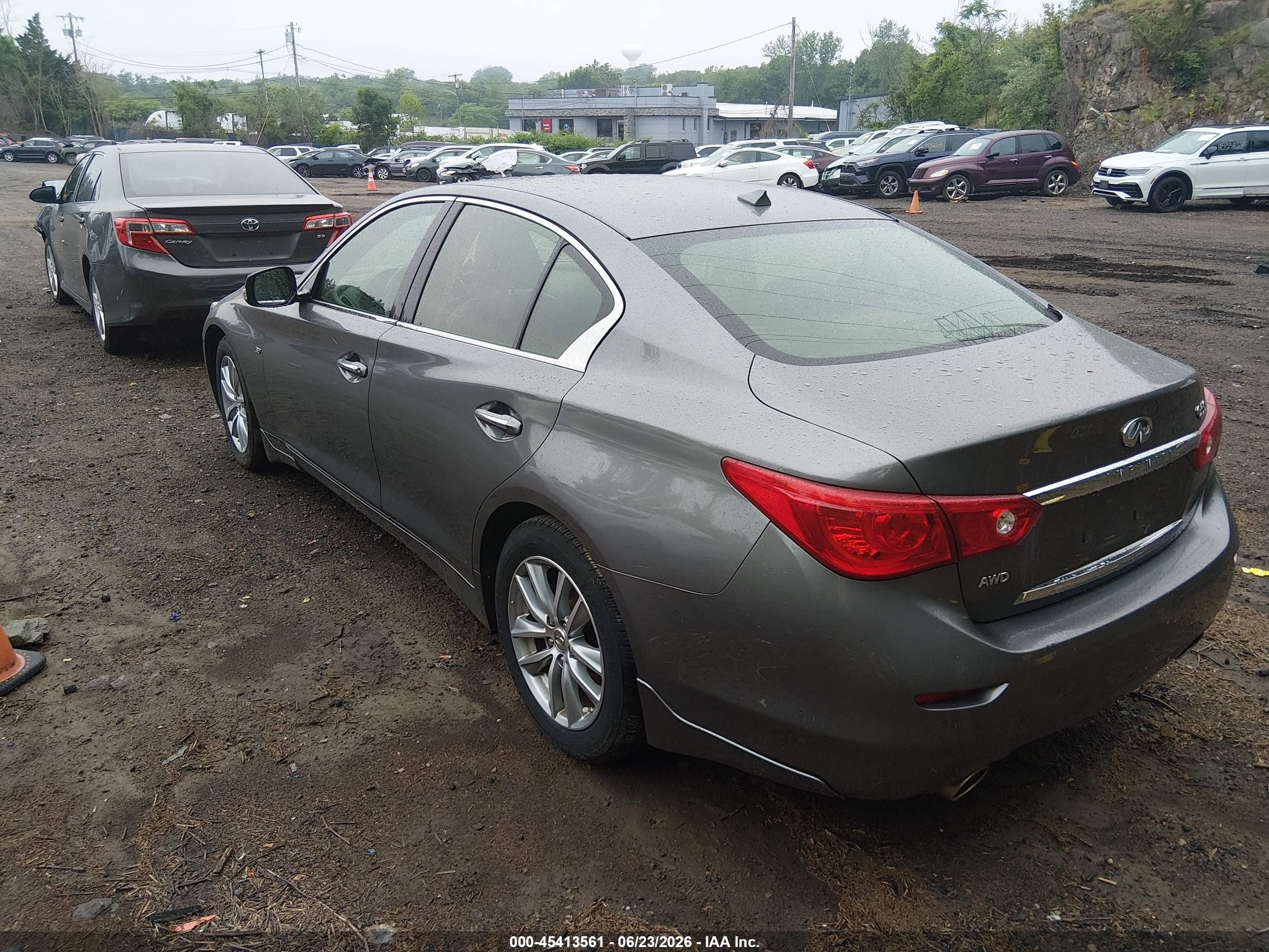 2014 Infiniti Q50 Premium Серый vin: JN1BV7AR4EM684831