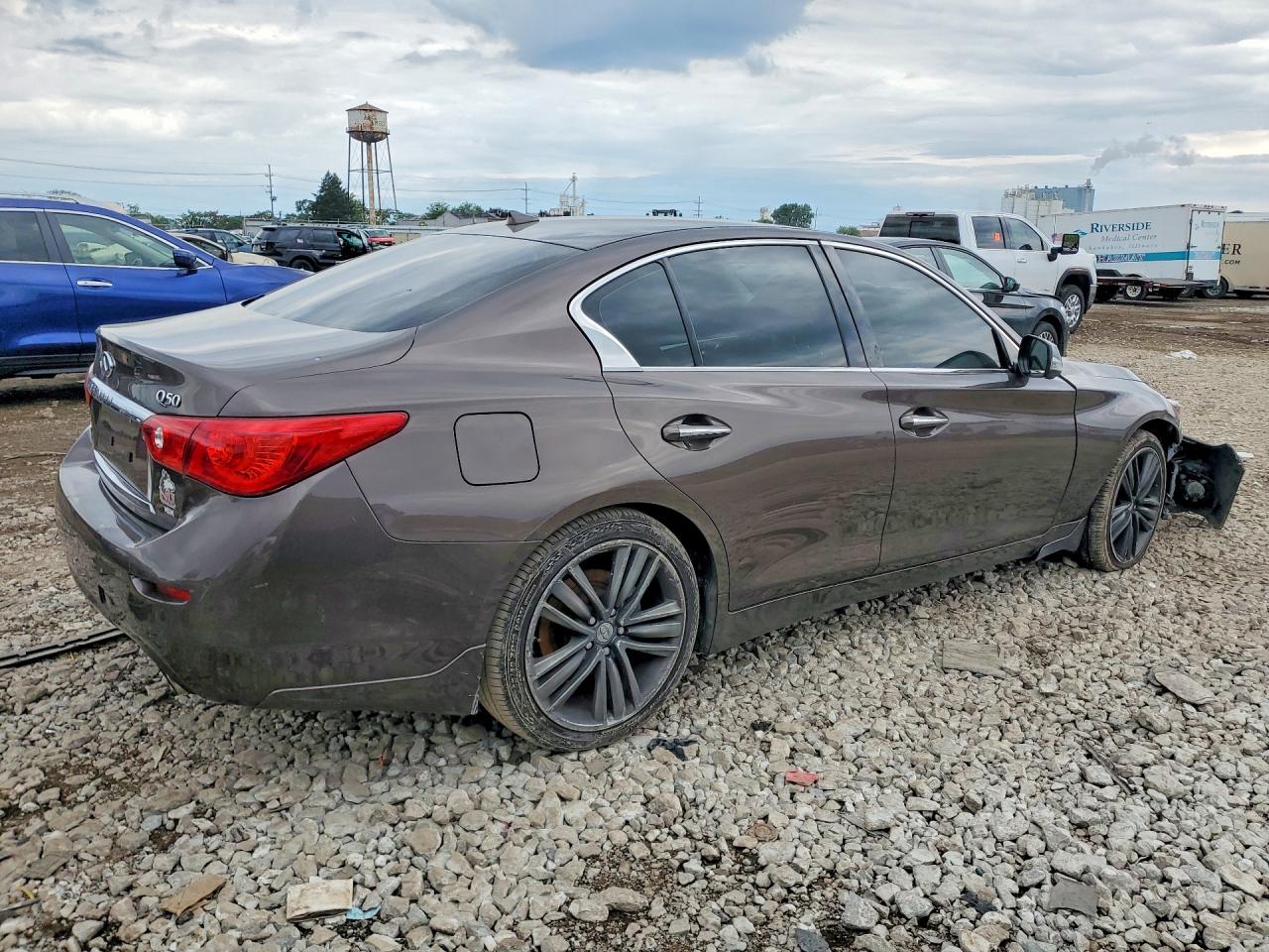 2014 Infiniti Q50 Base Brown vin: JN1BV7AR4EM685462