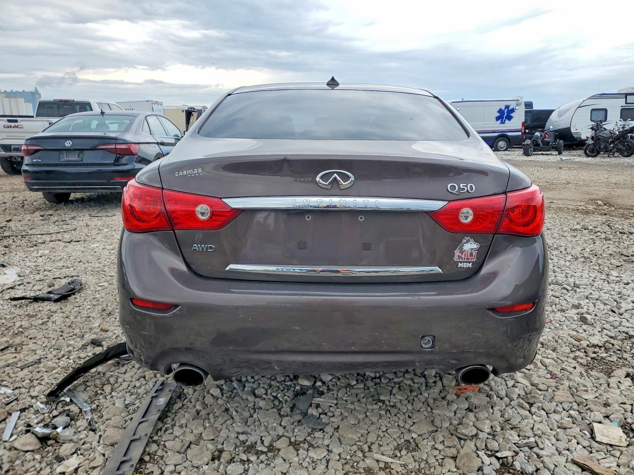 2014 Infiniti Q50 Base Brown vin: JN1BV7AR4EM685462