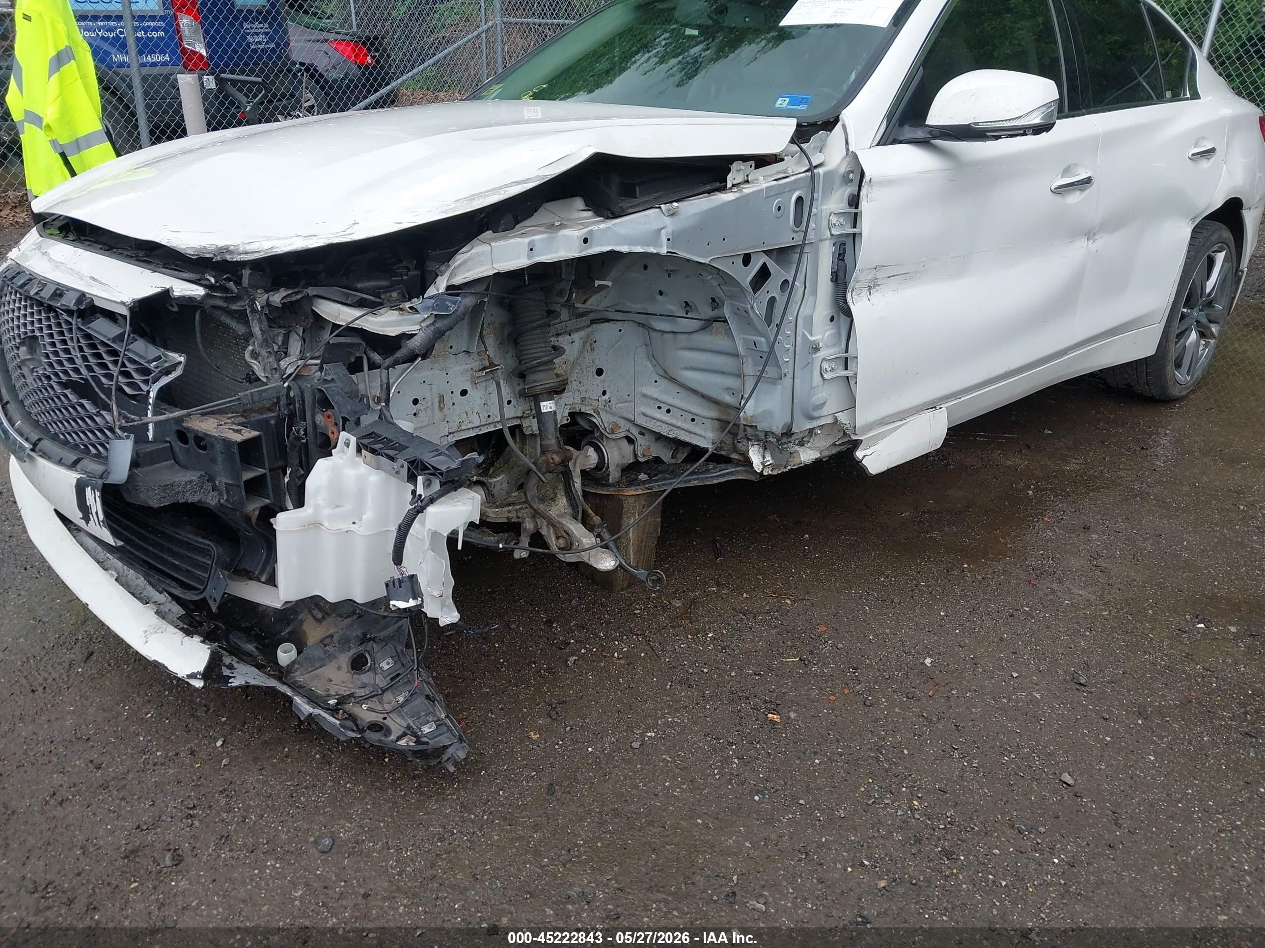 2014 Infiniti Q50 Sport White vin: JN1BV7AR4EM685641