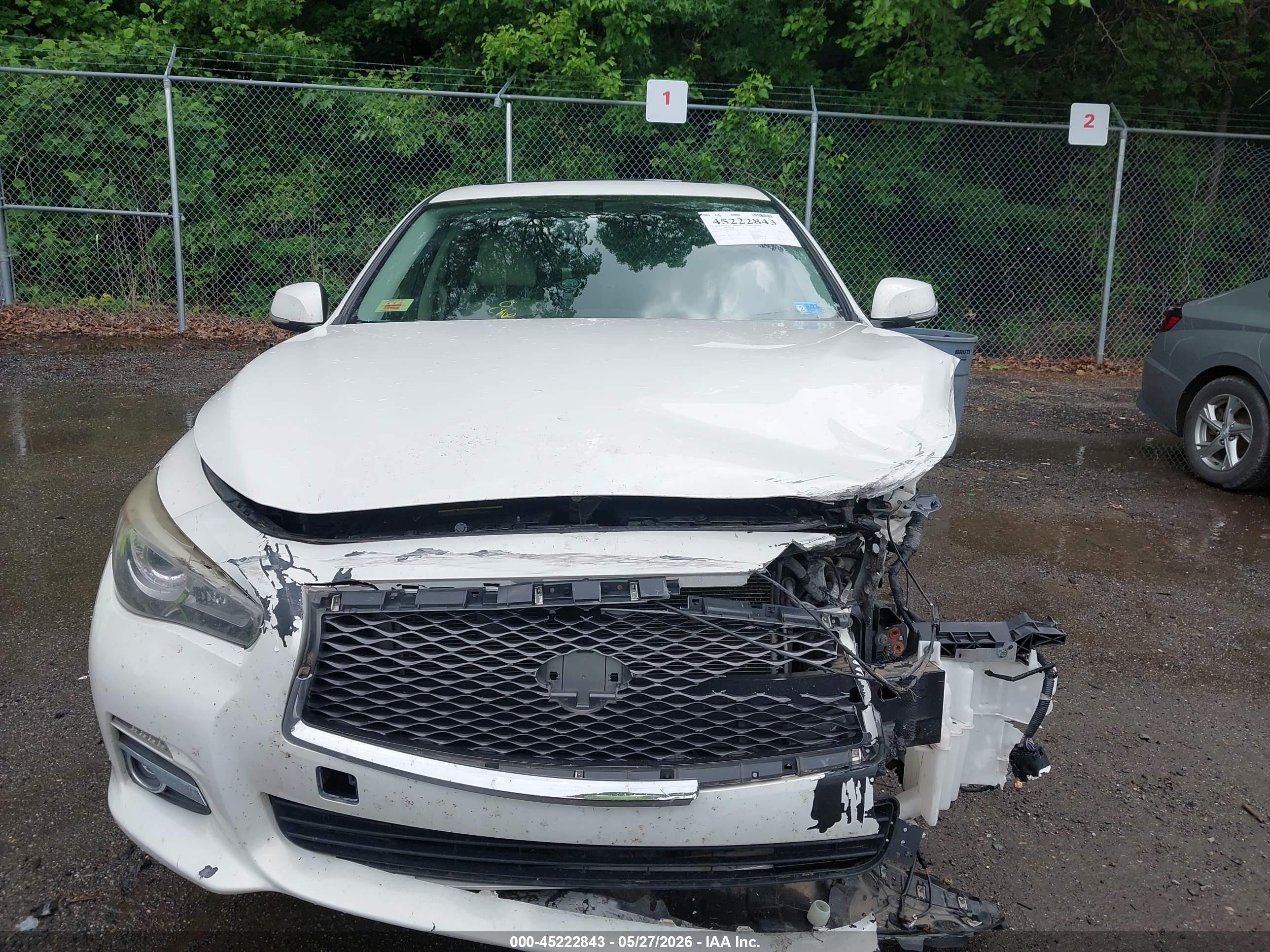 2014 Infiniti Q50 Sport White vin: JN1BV7AR4EM685641