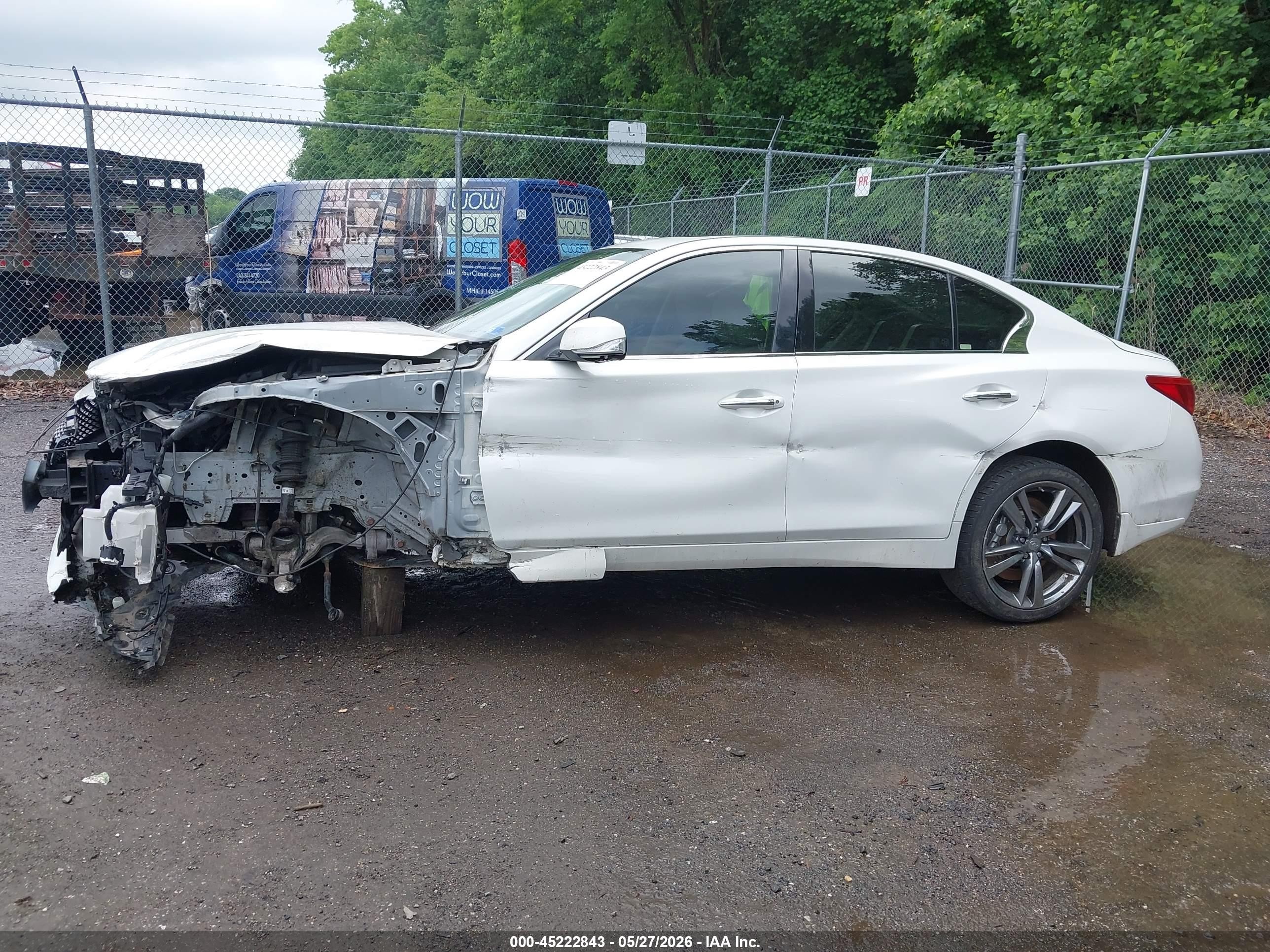 2014 Infiniti Q50 Sport White vin: JN1BV7AR4EM685641