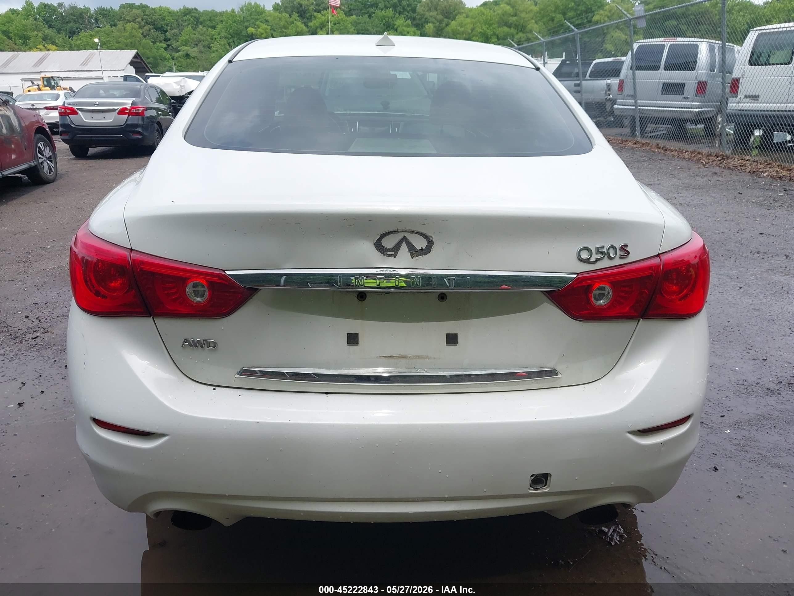 2014 Infiniti Q50 Sport White vin: JN1BV7AR4EM685641