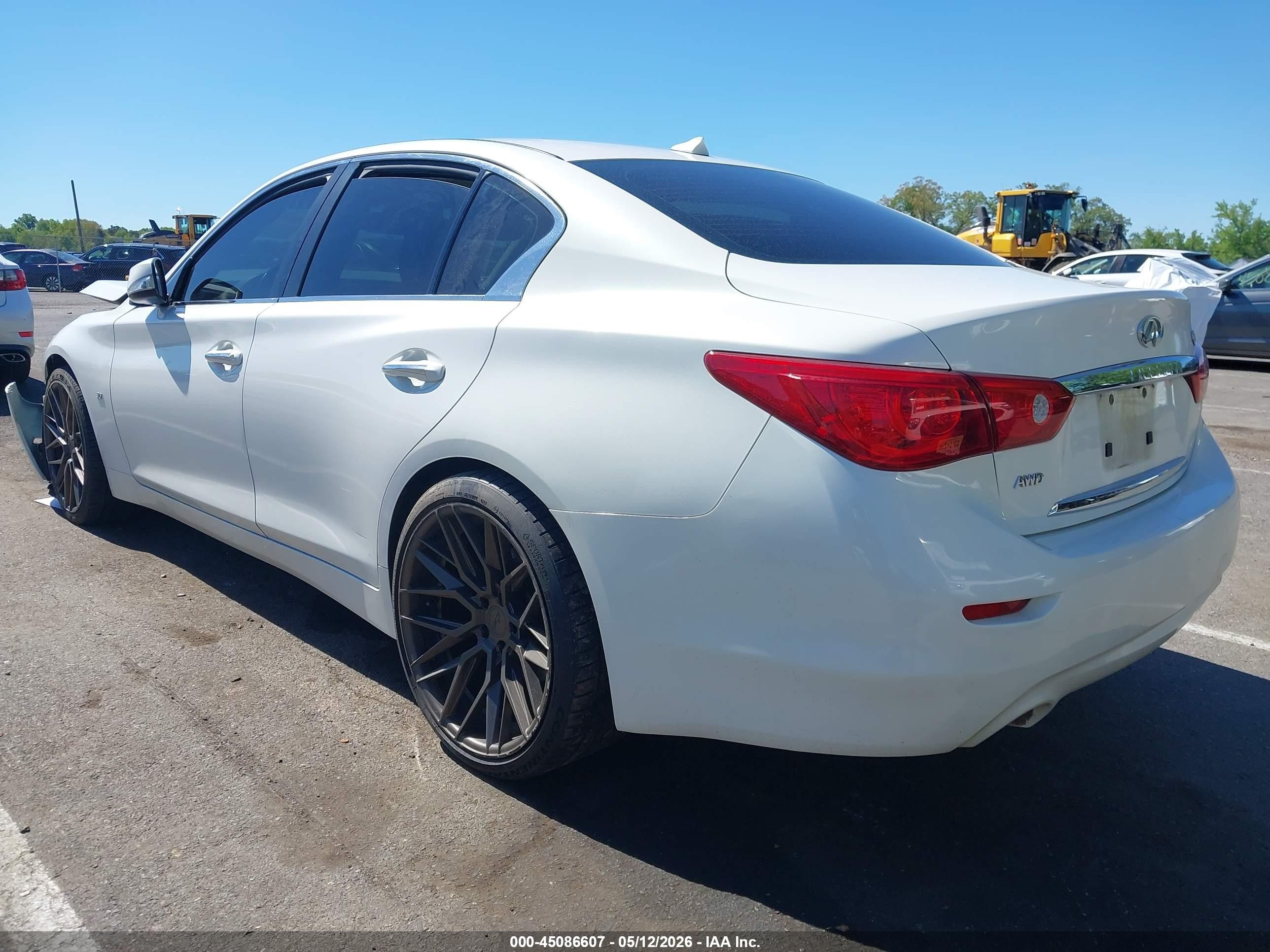 2014 Infiniti Q50 Premium White vin: JN1BV7AR4EM688460