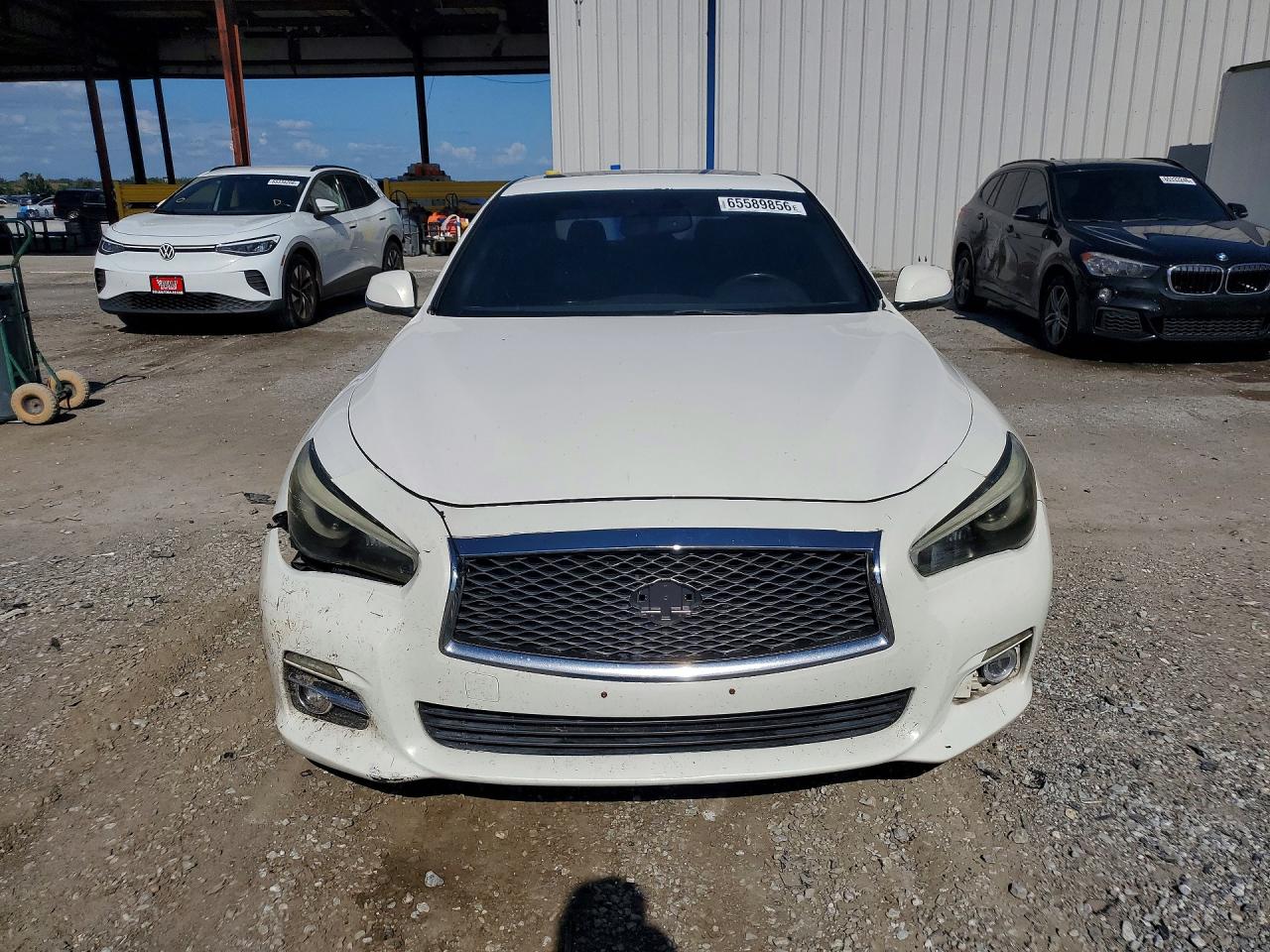 2014 Infiniti Q50 Premium Белый vin: JN1BV7AR4EM689348