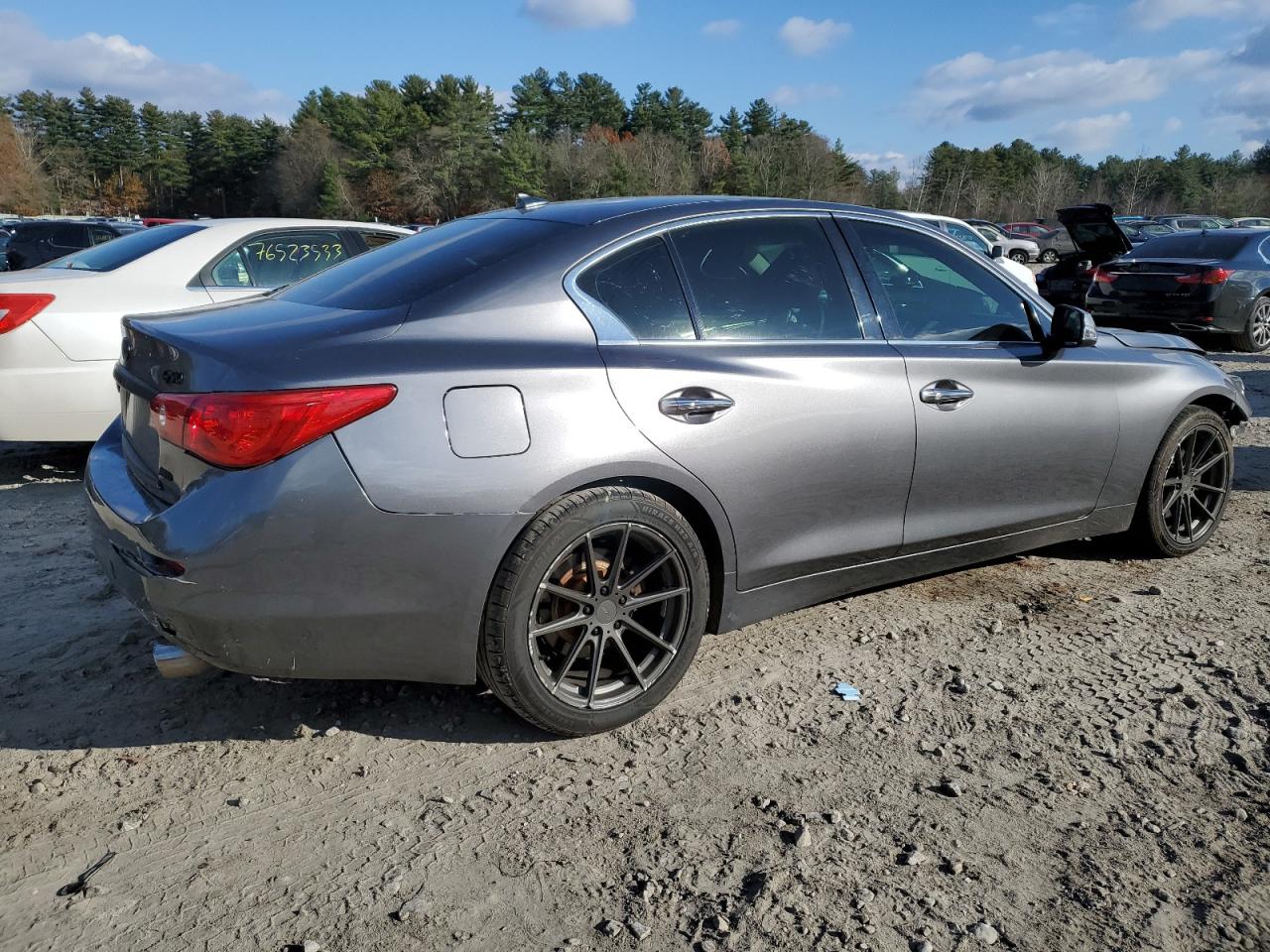 2014 Infiniti Q50 Base Gray vin: JN1BV7AR4EM690368