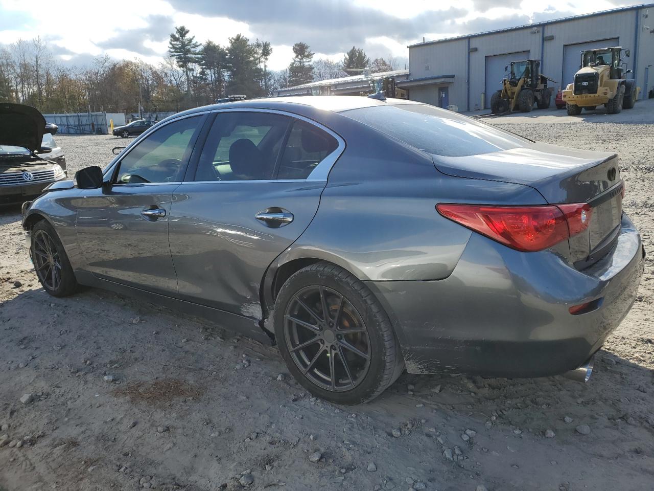 2014 Infiniti Q50 Base Gray vin: JN1BV7AR4EM690368