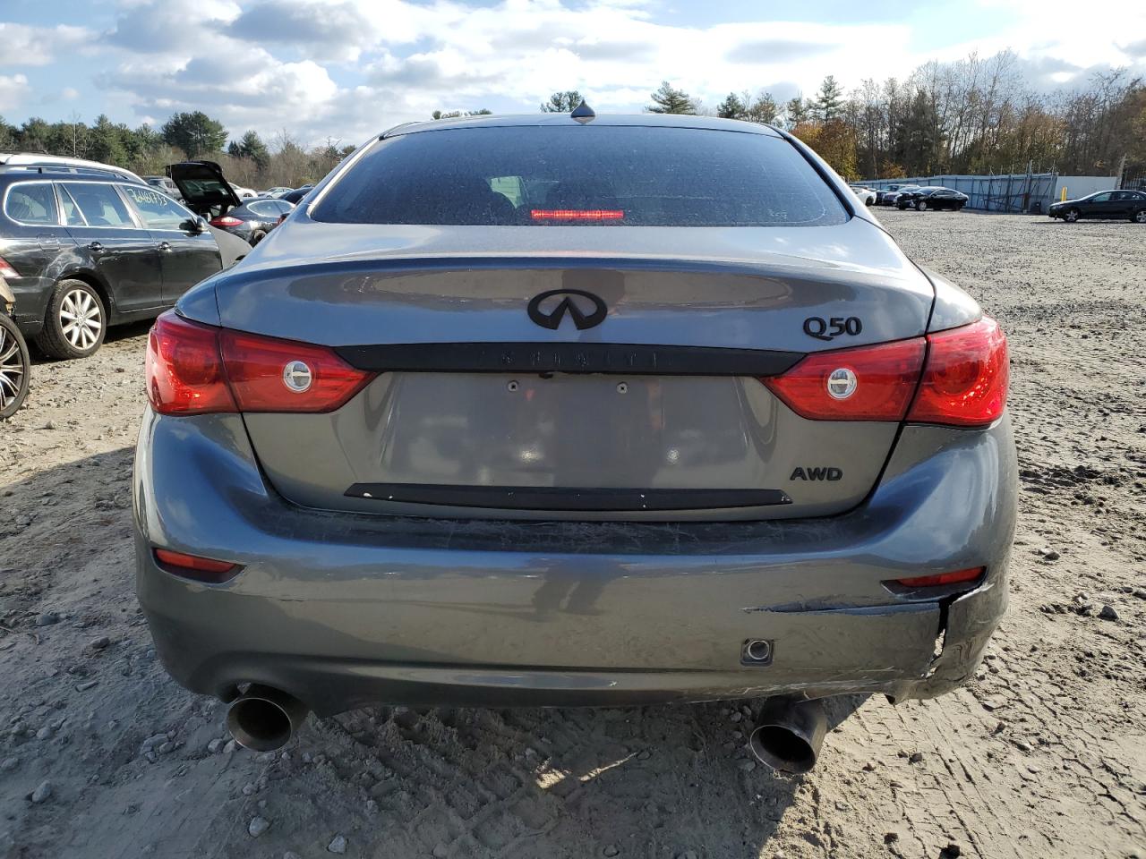 2014 Infiniti Q50 Base Gray vin: JN1BV7AR4EM690368
