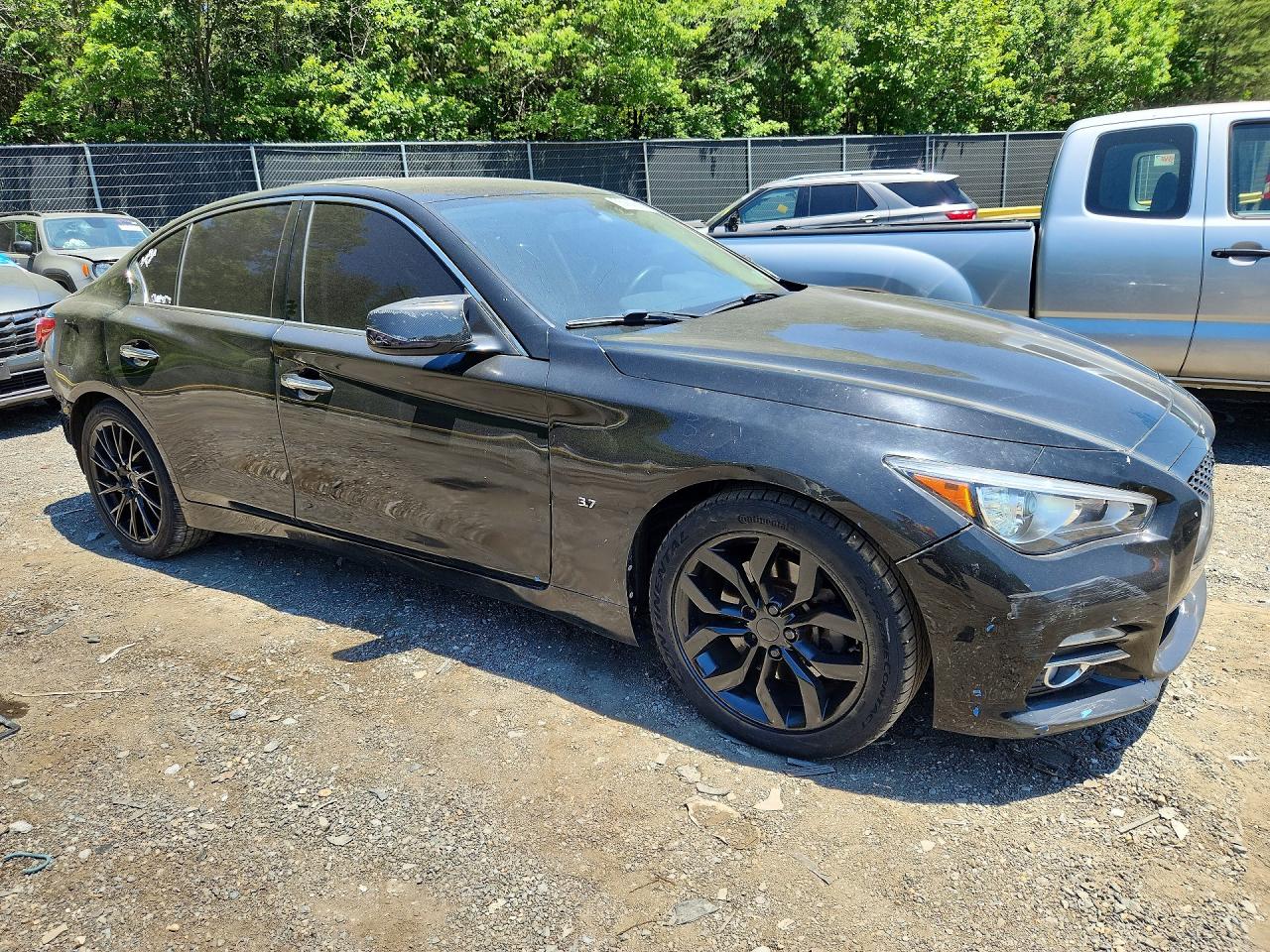 2014 Infiniti Q50 Base Черный vin: JN1BV7AR4EM702941