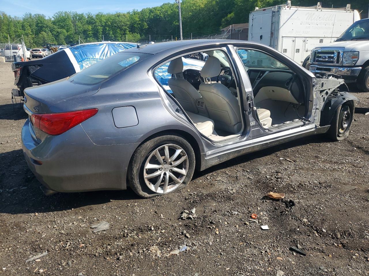 2014 Infiniti Q50 Base Gray vin: JN1BV7AR4EM703099