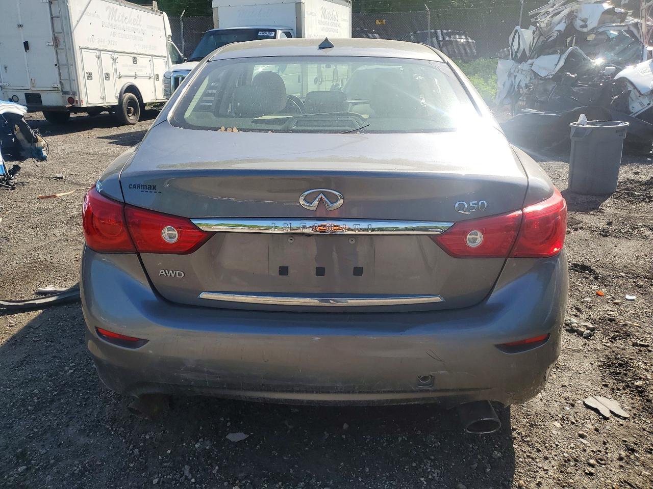 2014 Infiniti Q50 Base Gray vin: JN1BV7AR4EM703099
