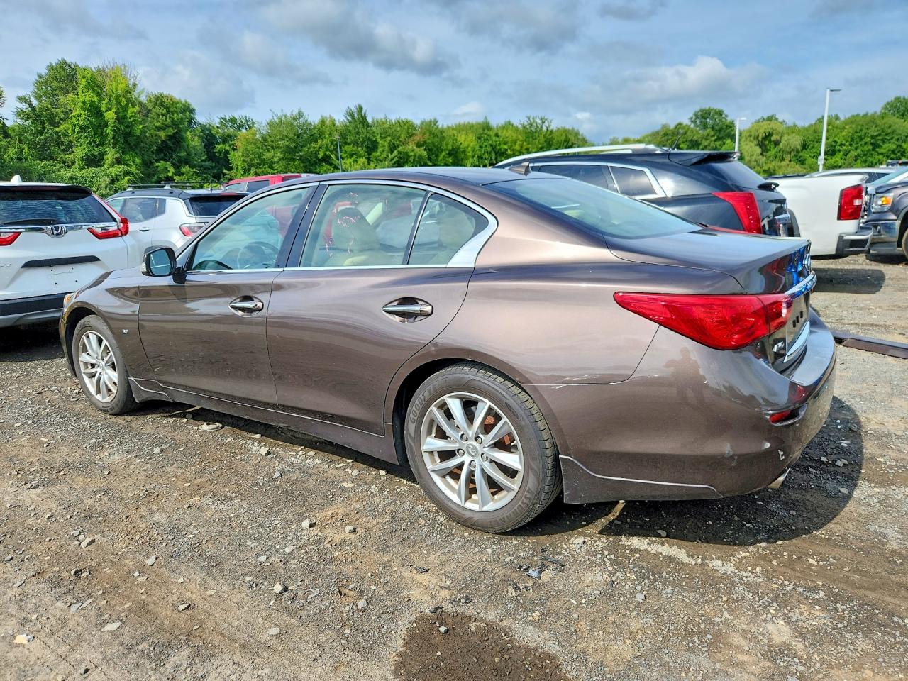 2014 Infiniti Q50 Premium Brown vin: JN1BV7AR4EM704026